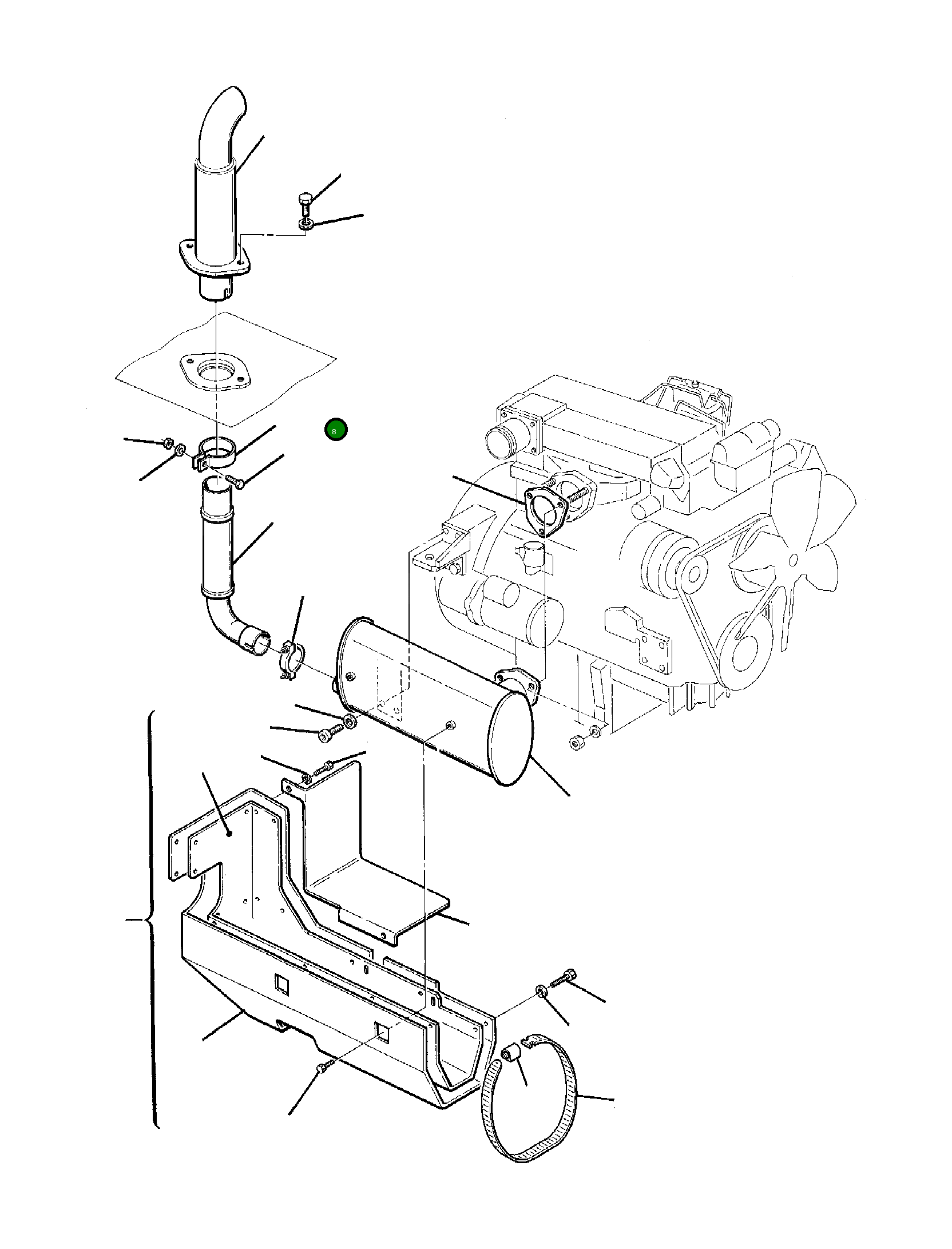 Хомут 21D-09-82470 Komatsu