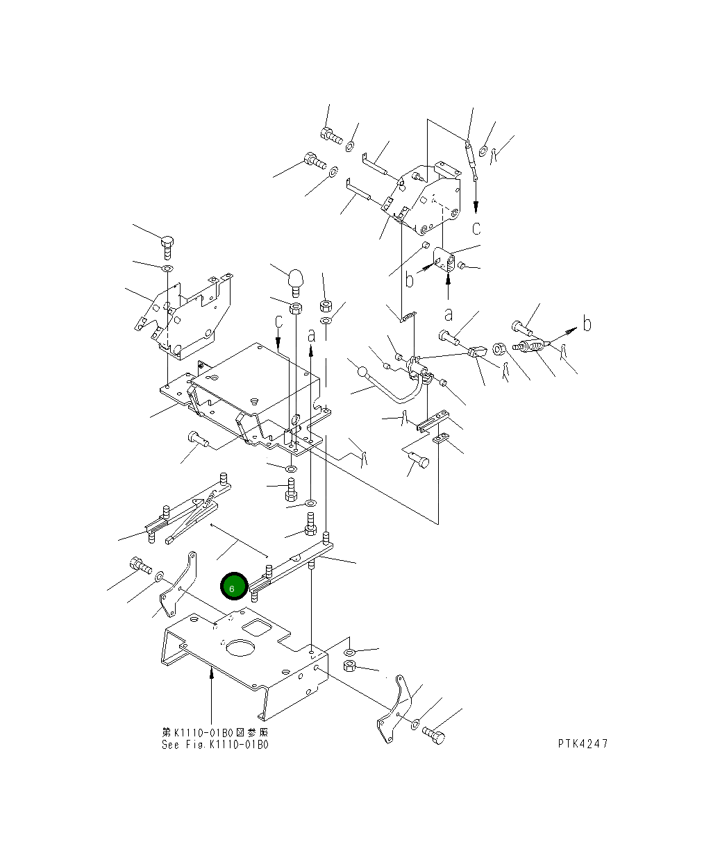 Штанга 20U-54-23171 Komatsu