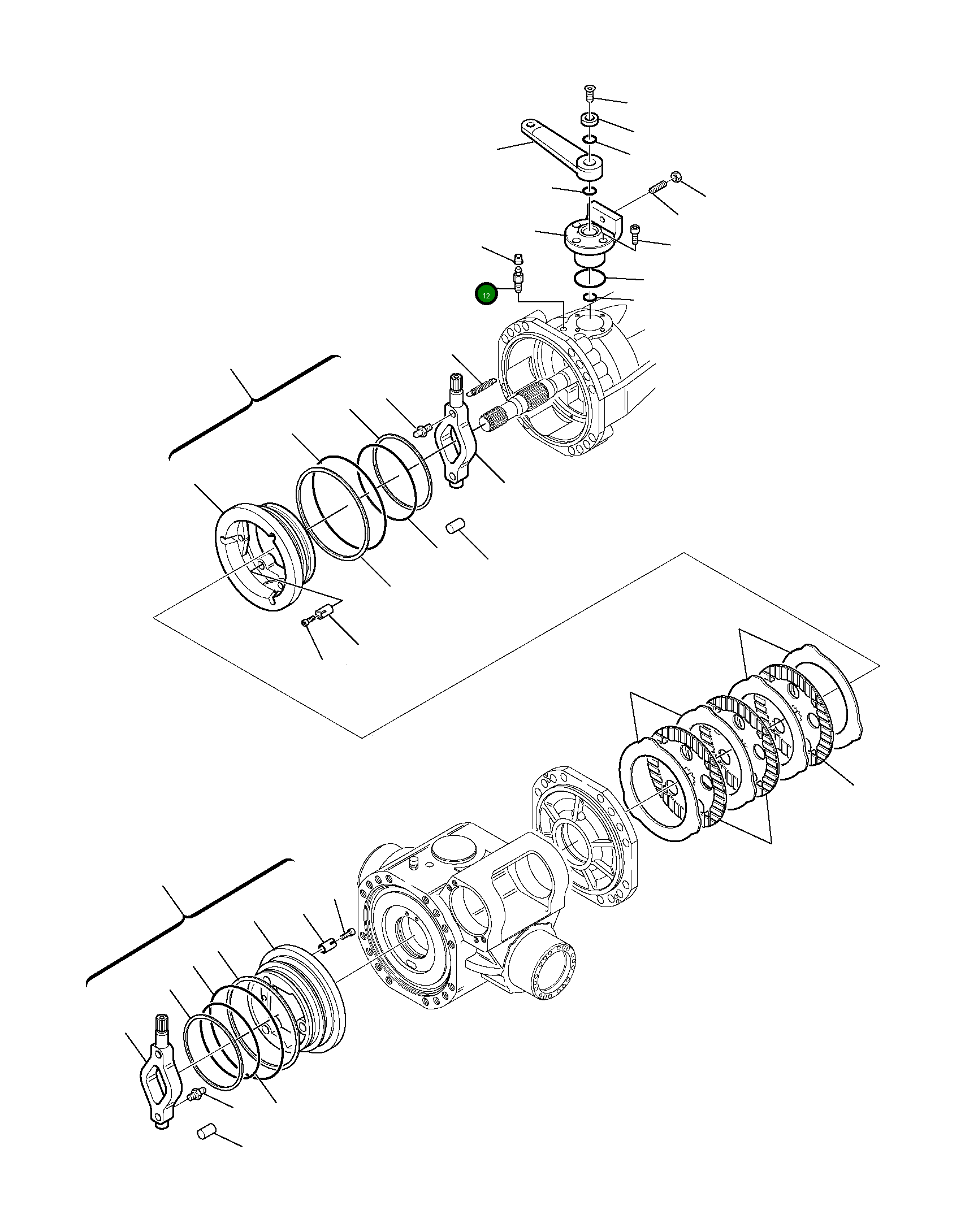 Штуцер прокачки HU7307014 Komatsu