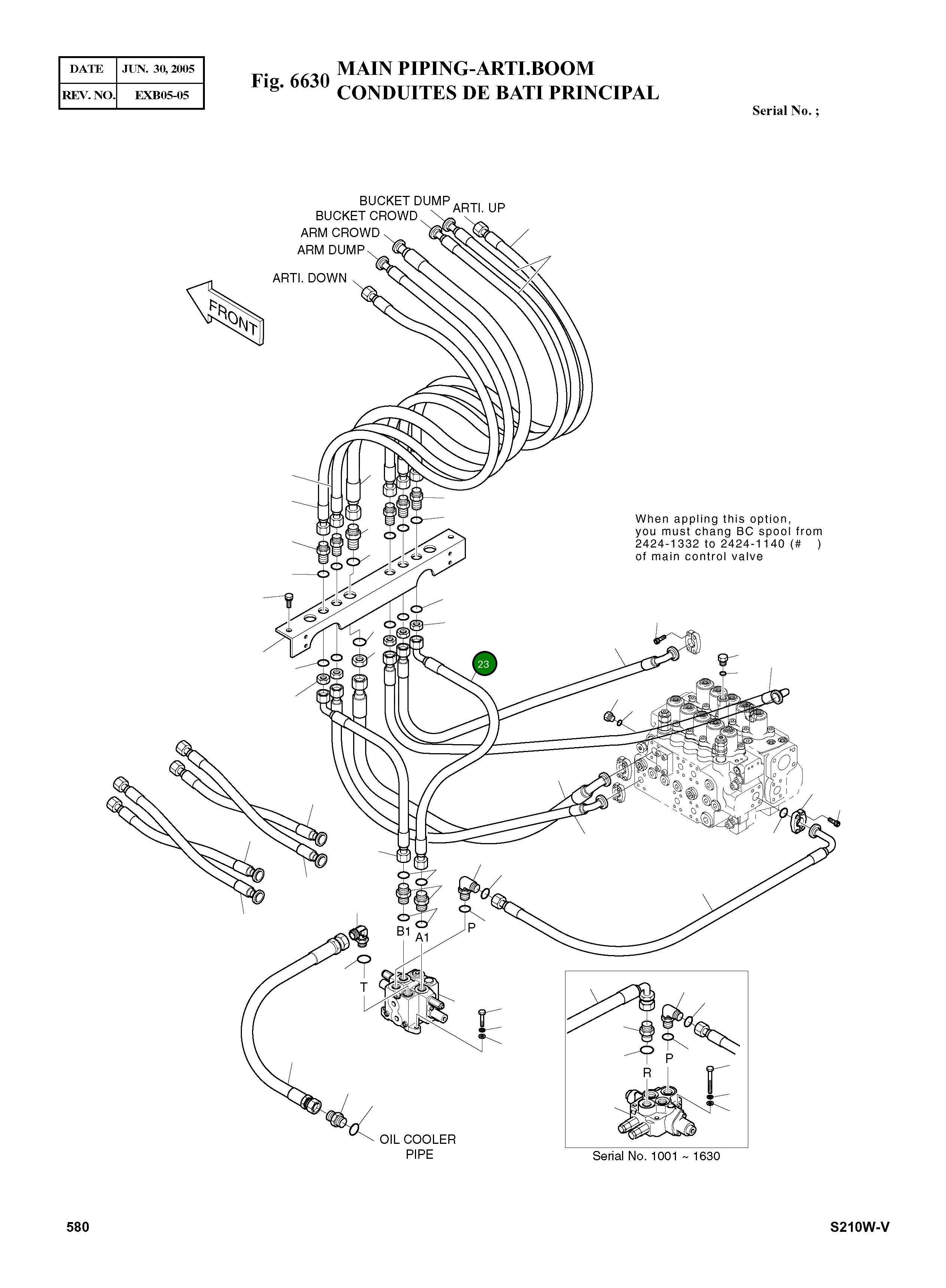 Шланг PF3/4-1450L 2184-1250D43 Komatsu