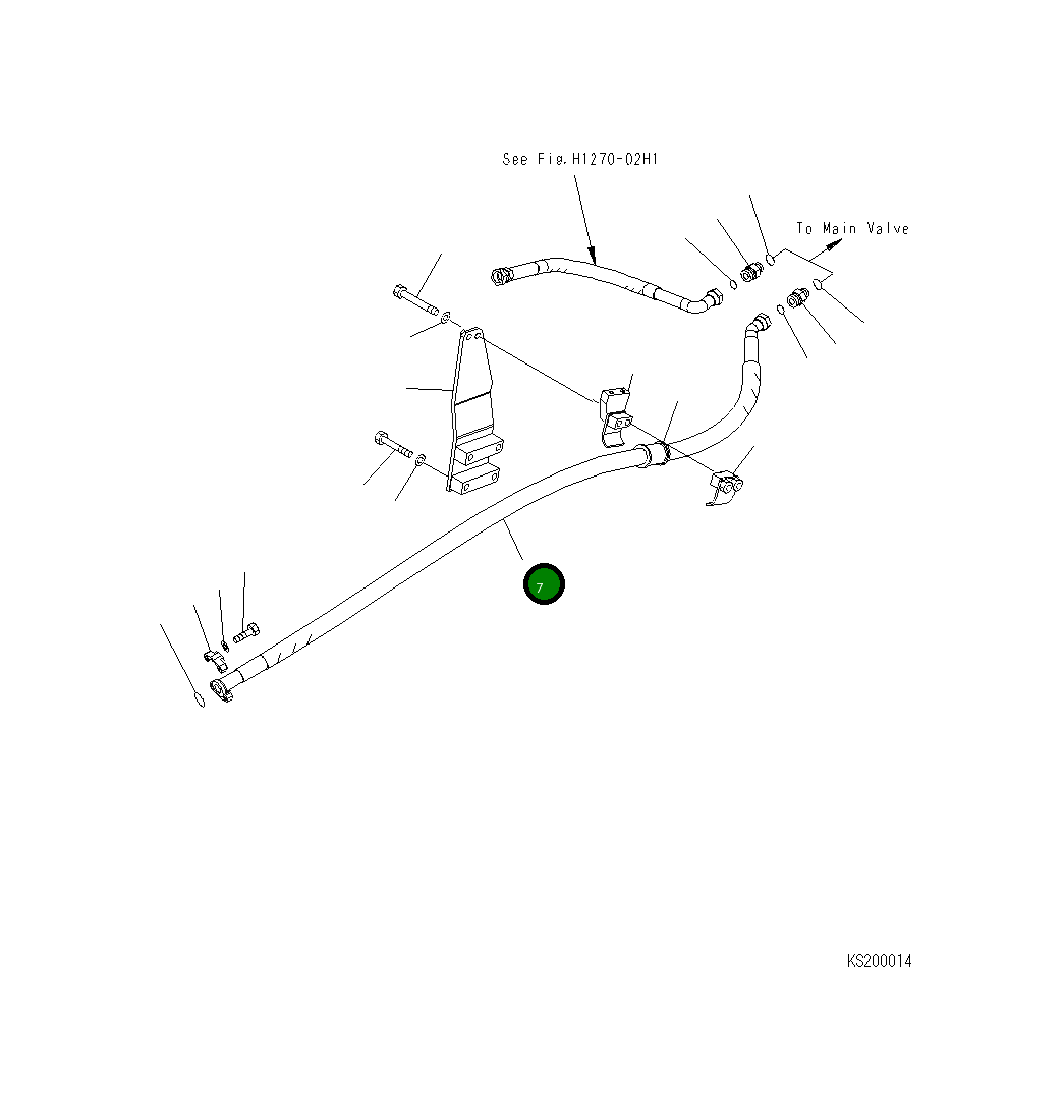 Шланг 2000MM 21K-62-73350 Komatsu