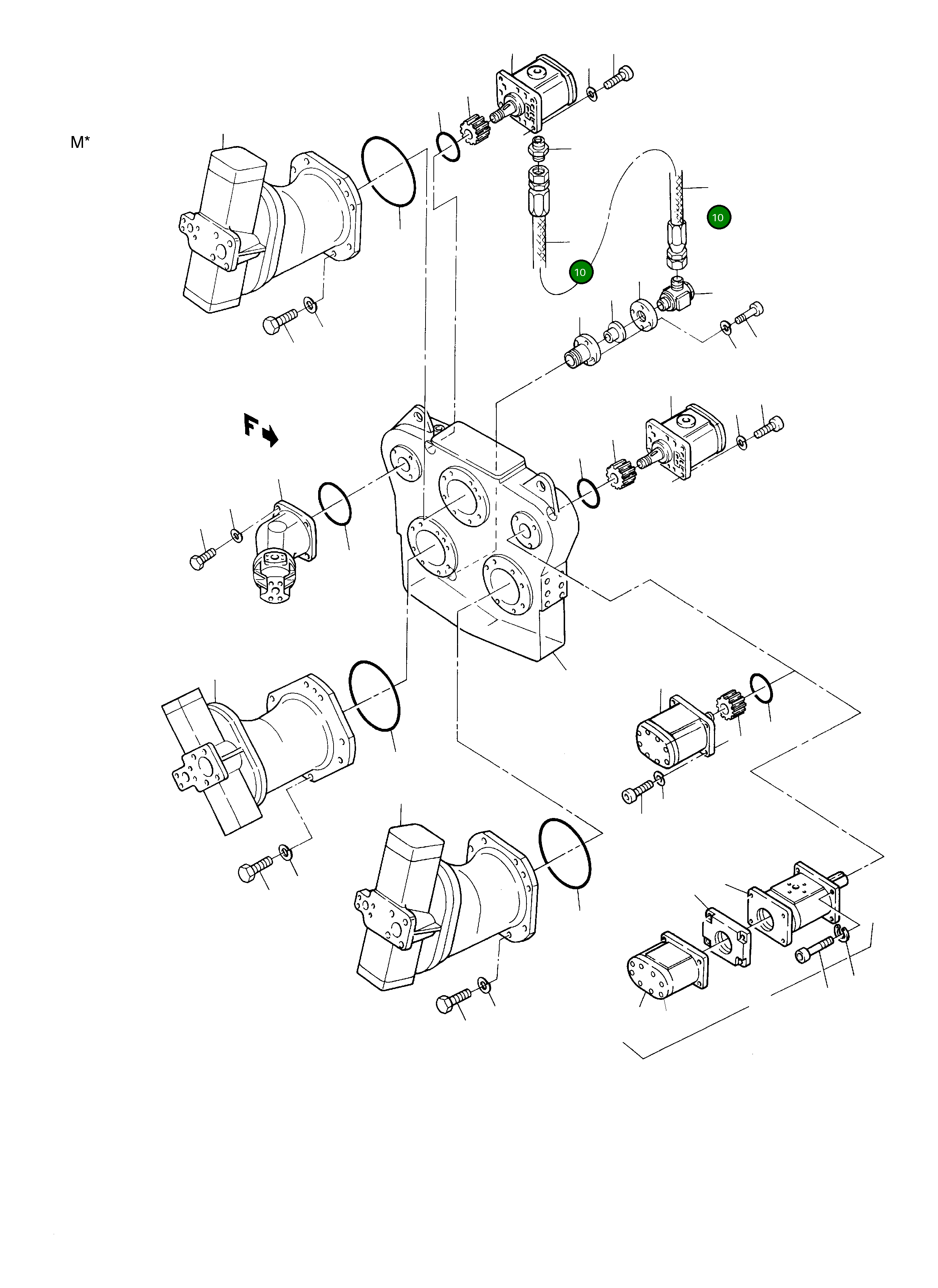 Шланг в сборе NW 25x600 634 807 40 Komatsu