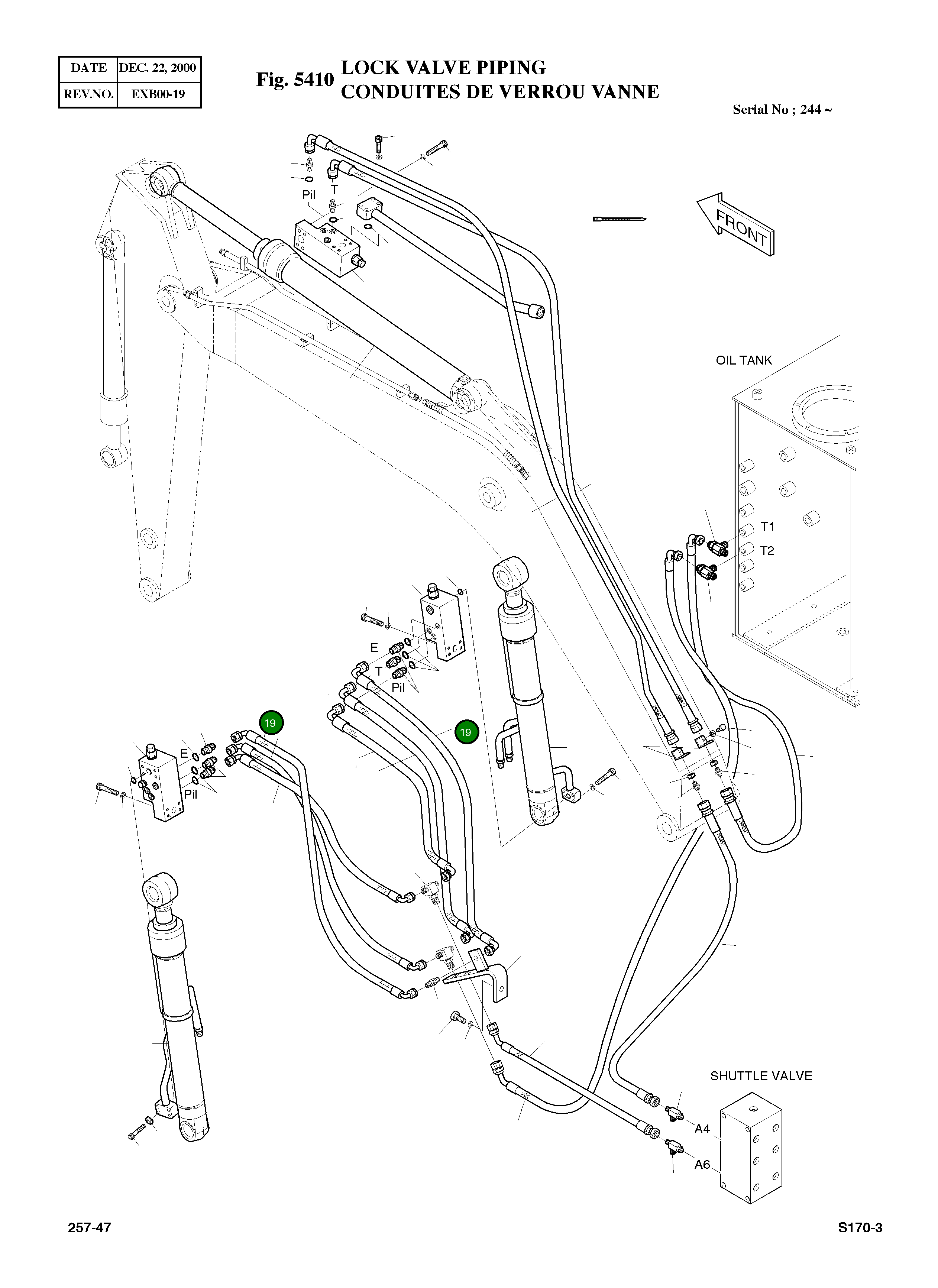 Шланг PF1/4-850L 2184-1076D124 Komatsu