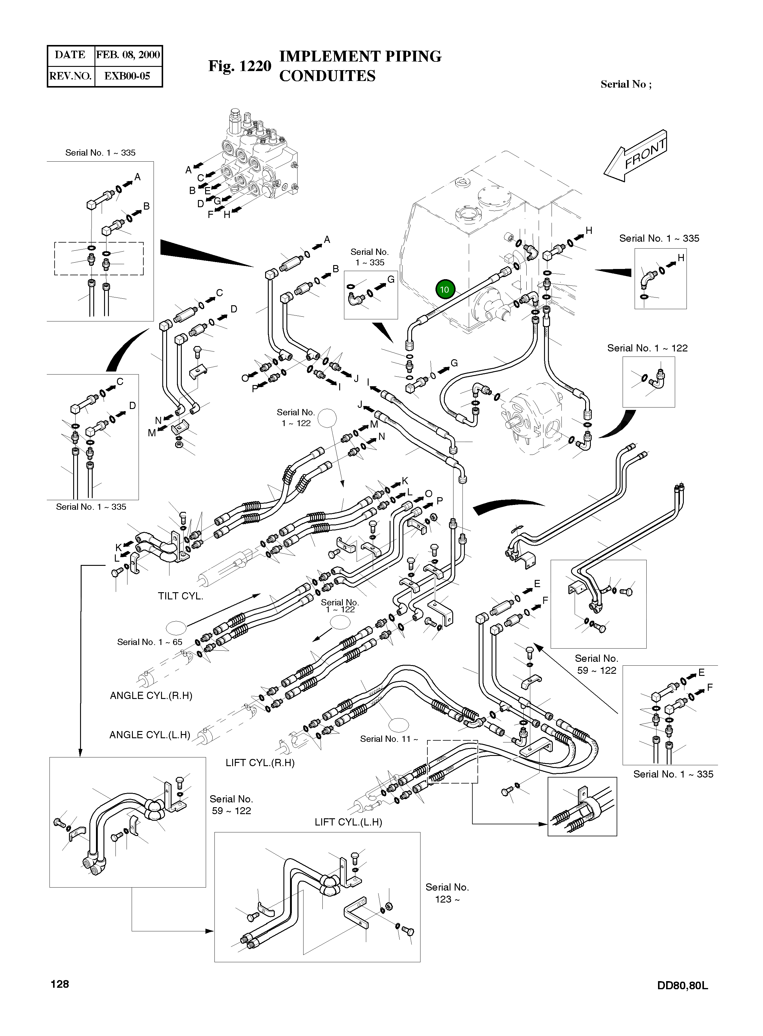Шланг UNF1 3/16-425L 2184-1197D58 Komatsu