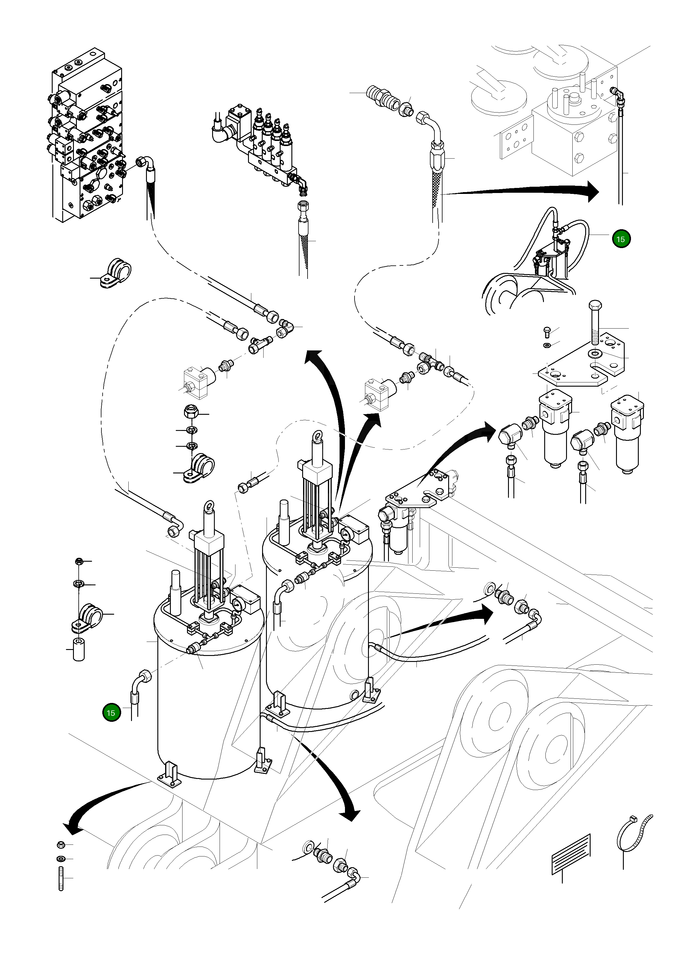 Шланг в сборе DN 20x2600 414 780 40 Komatsu