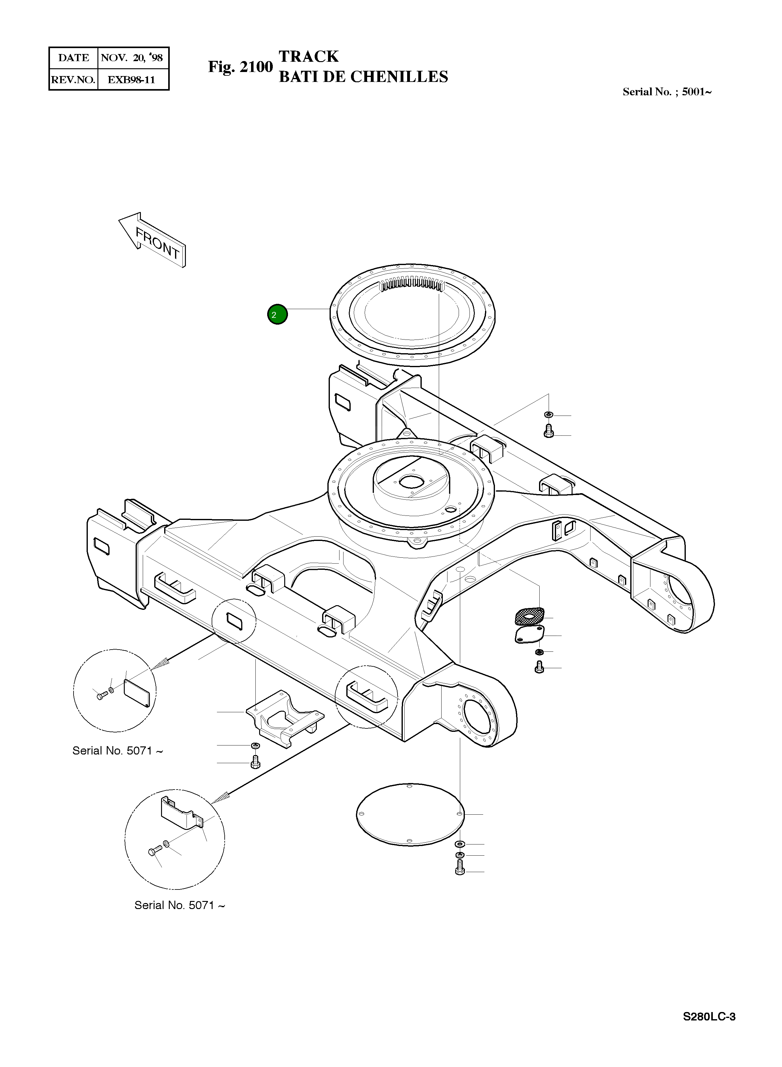 Подшипник поворота 2109-1029B Komatsu