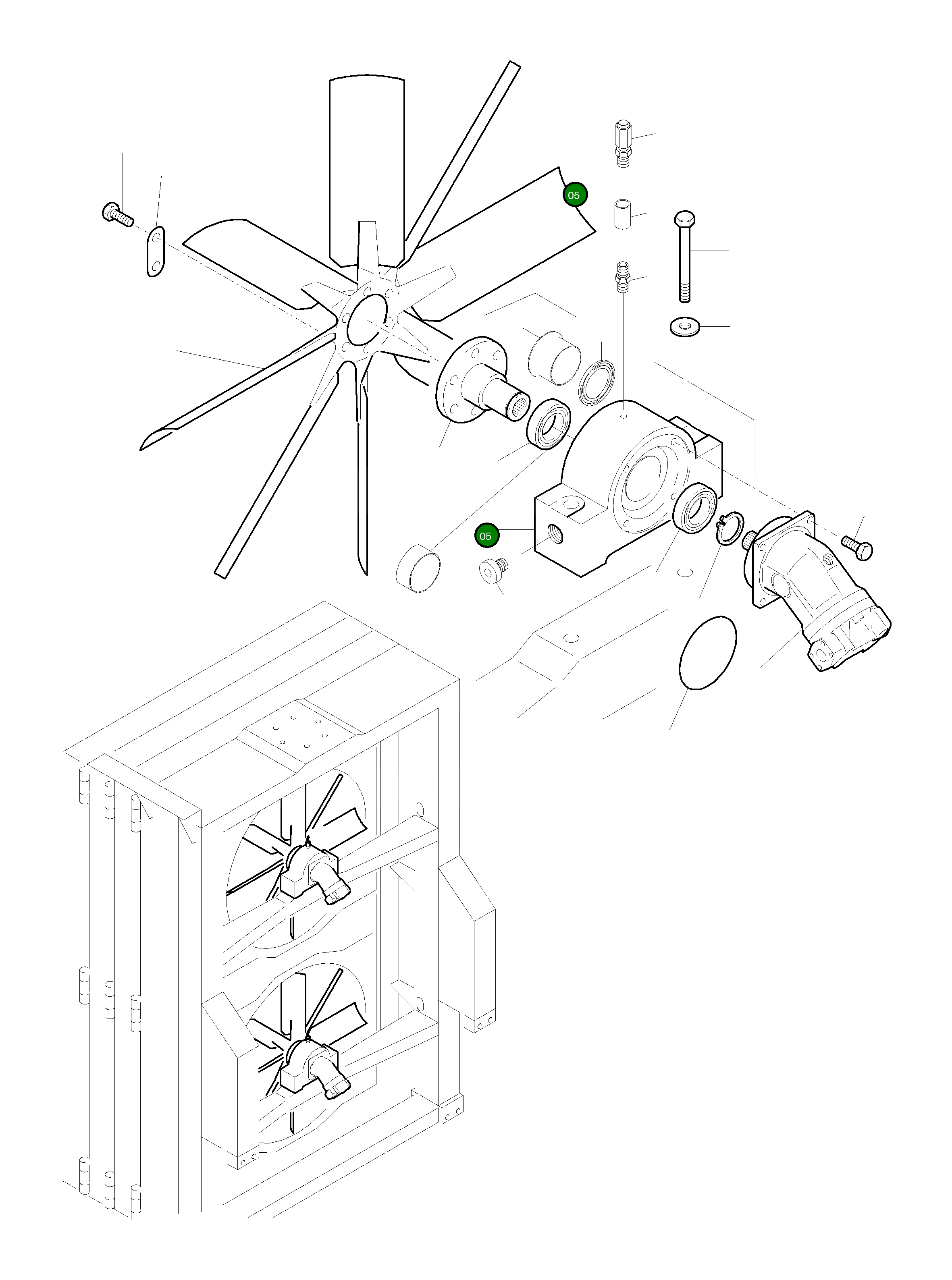 Фиксатор подшипника 910 912 40 Komatsu