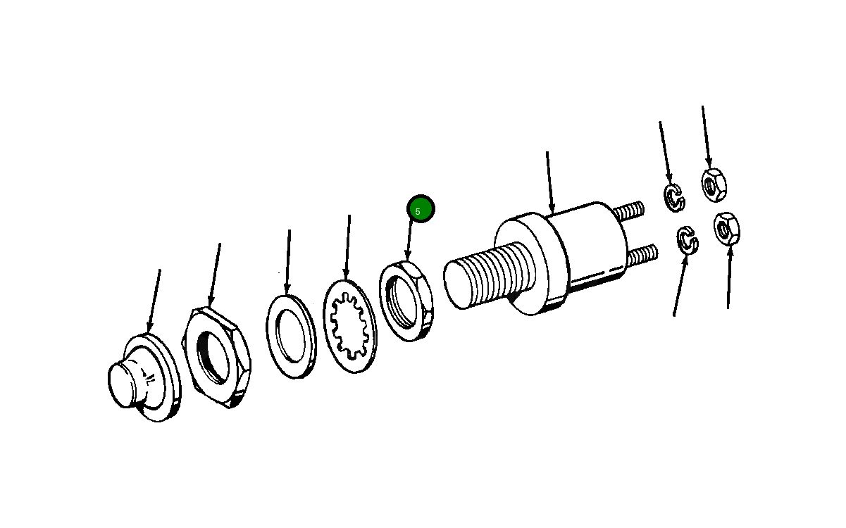 Гайка шестигранная 1914 379 Komatsu