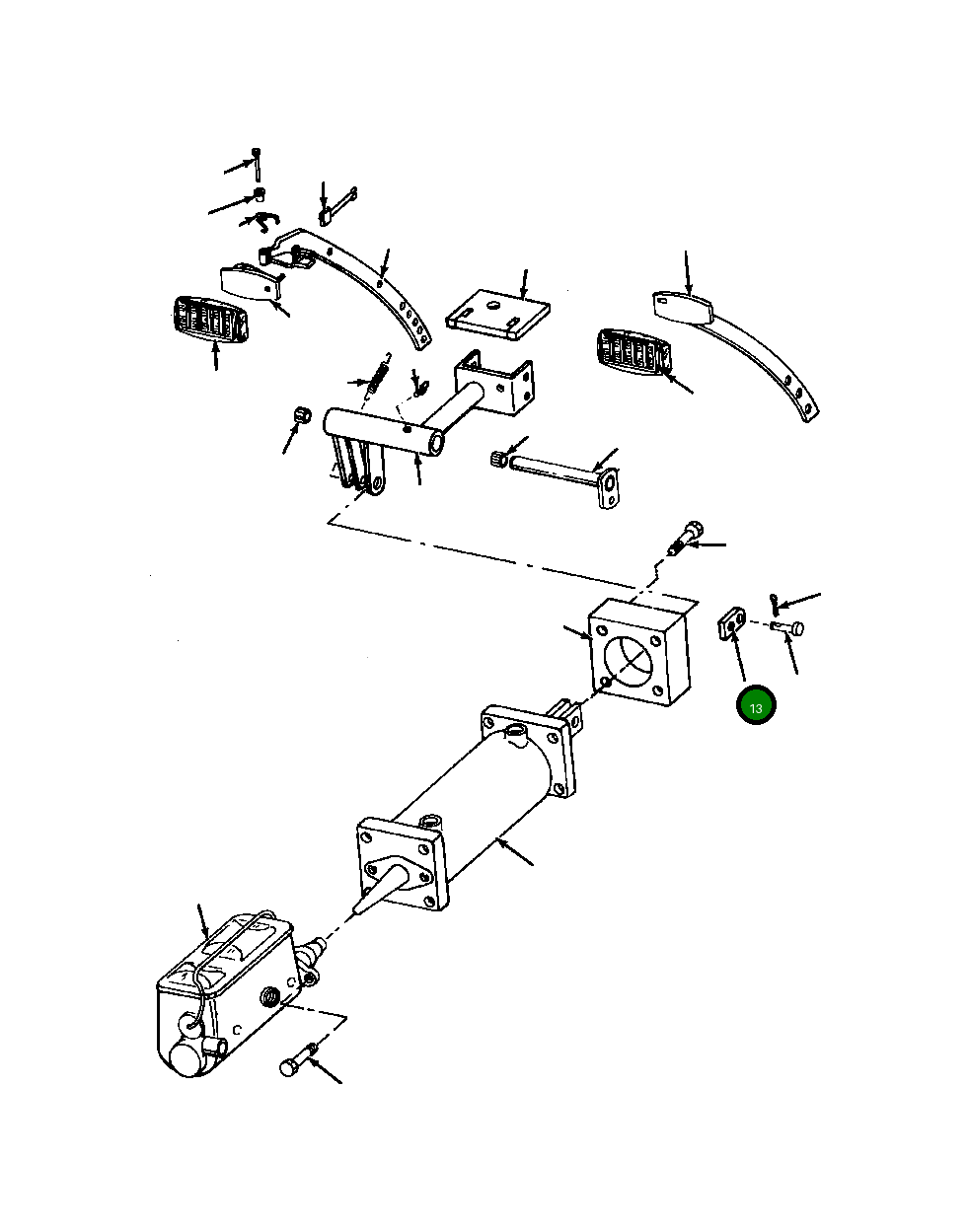 Штанга 1129 384 C1 Komatsu