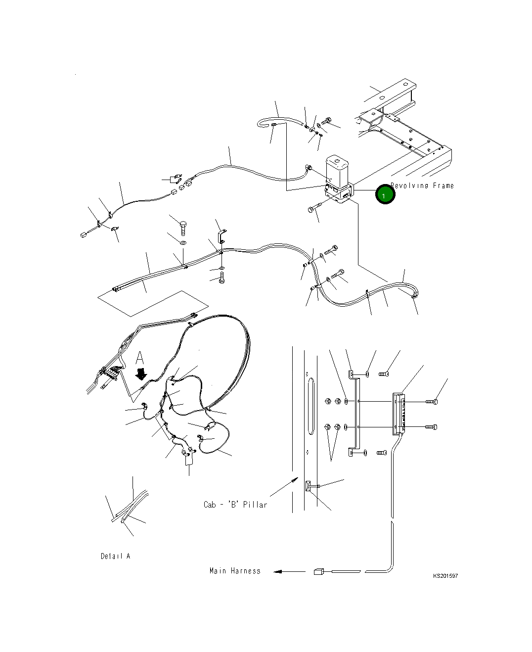 Комплект основания автосмазки 207-54-KD370 Komatsu