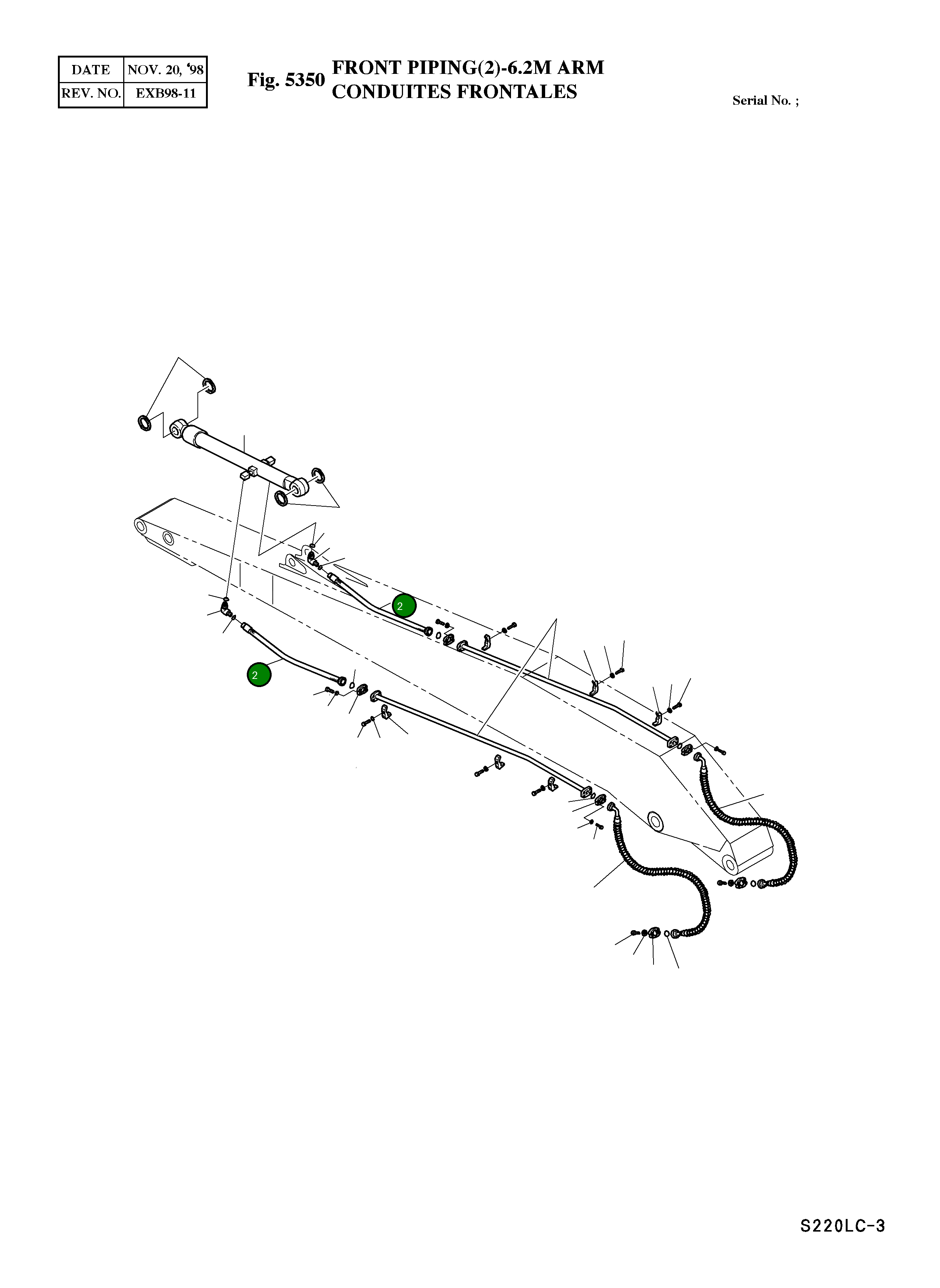 Шланг 1 3/16"-12UN-2B 2184-1229D4 Komatsu