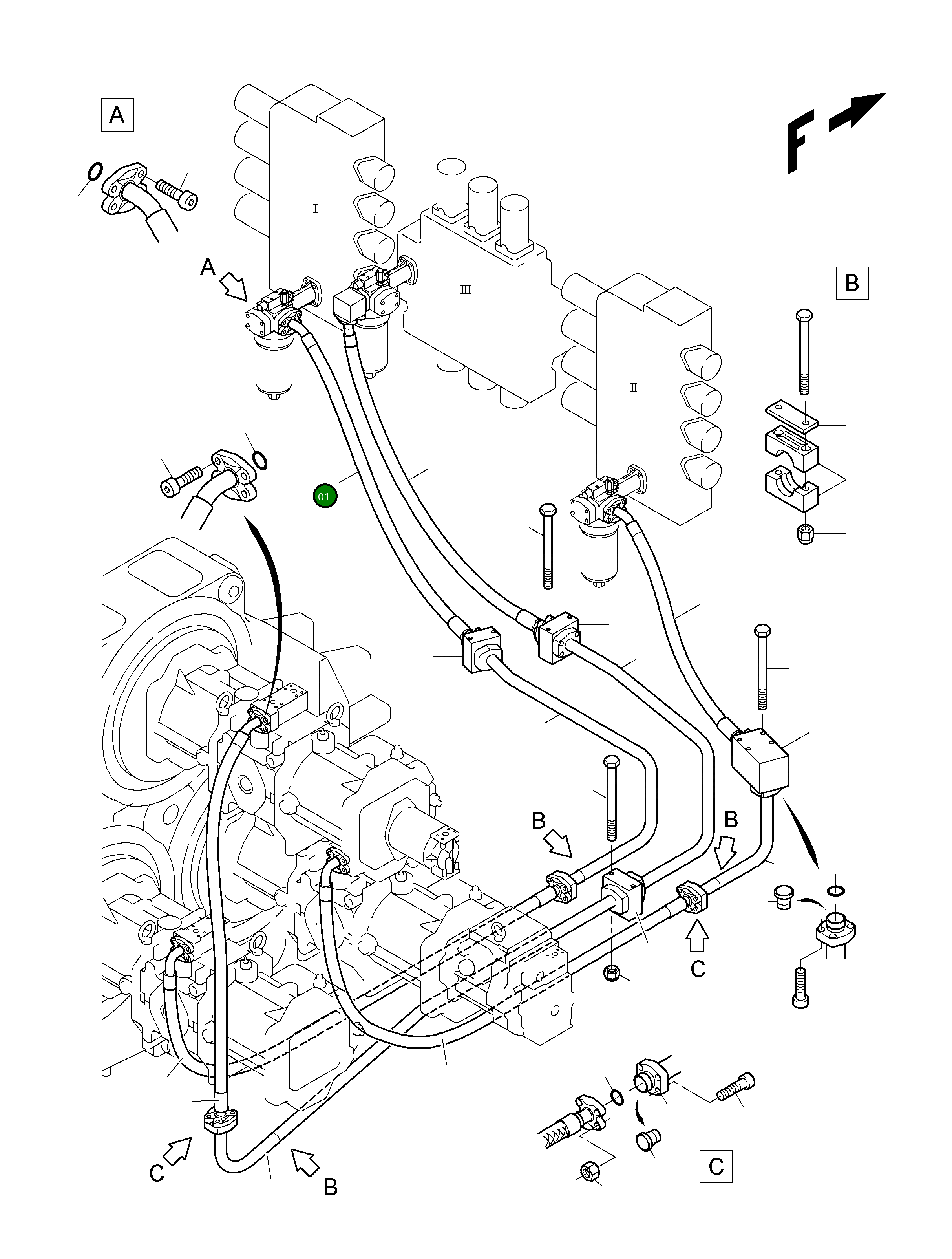 Шланг в сборе DN 40 x 1370 2A2-62-11740 Komatsu