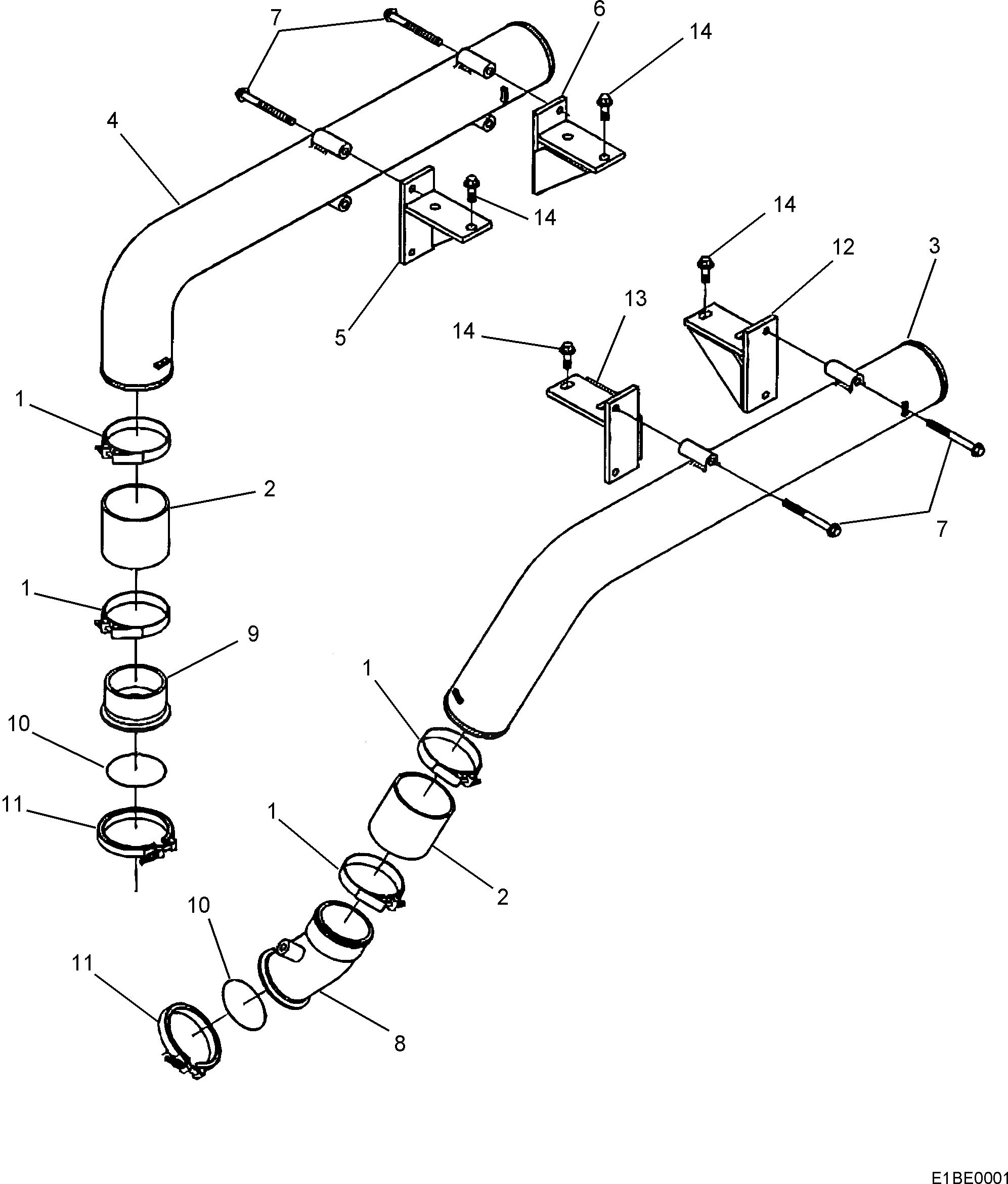 Шланг 1307 985 H1 Komatsu