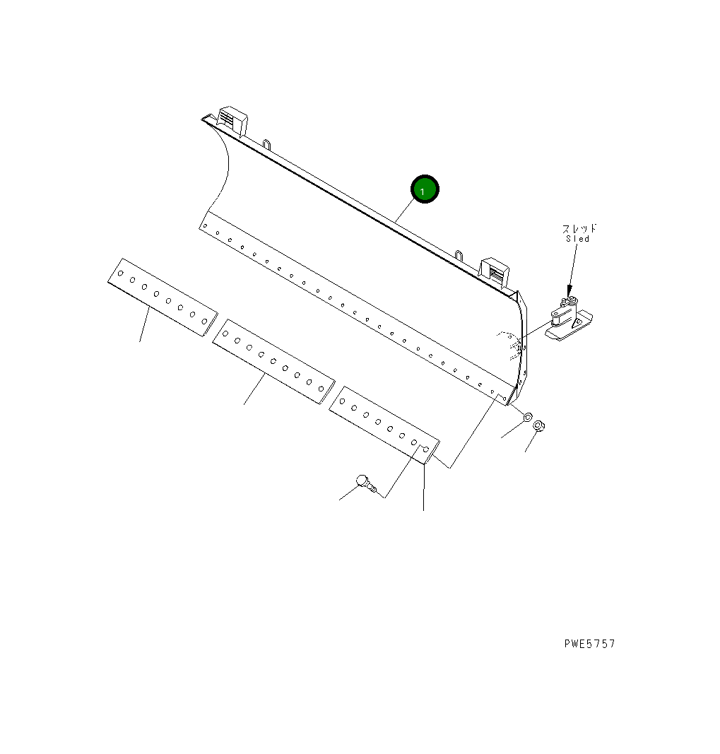 Отвал 423-905-1113 Komatsu