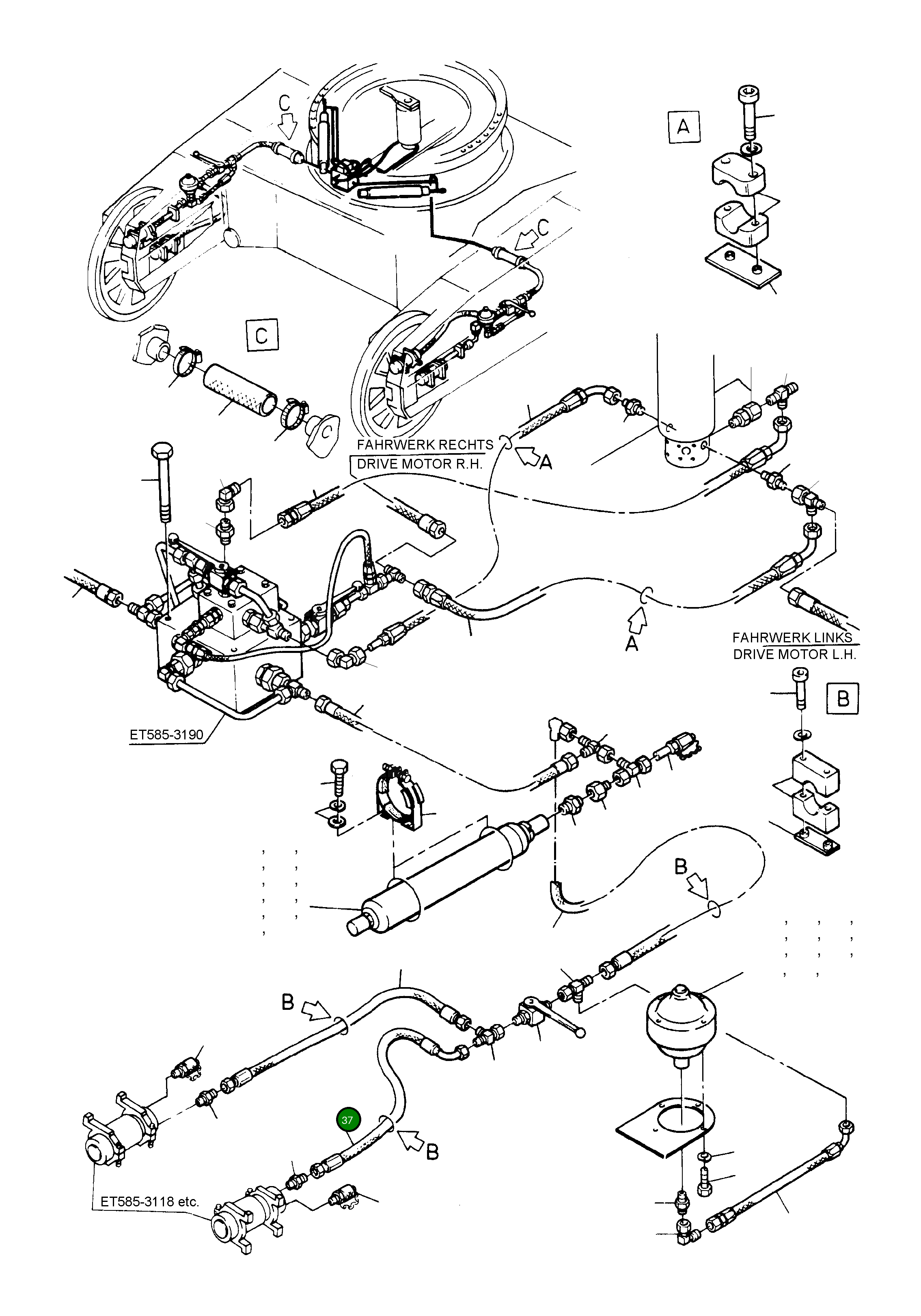Шланг в сборе NW 16 462 805 40 Komatsu