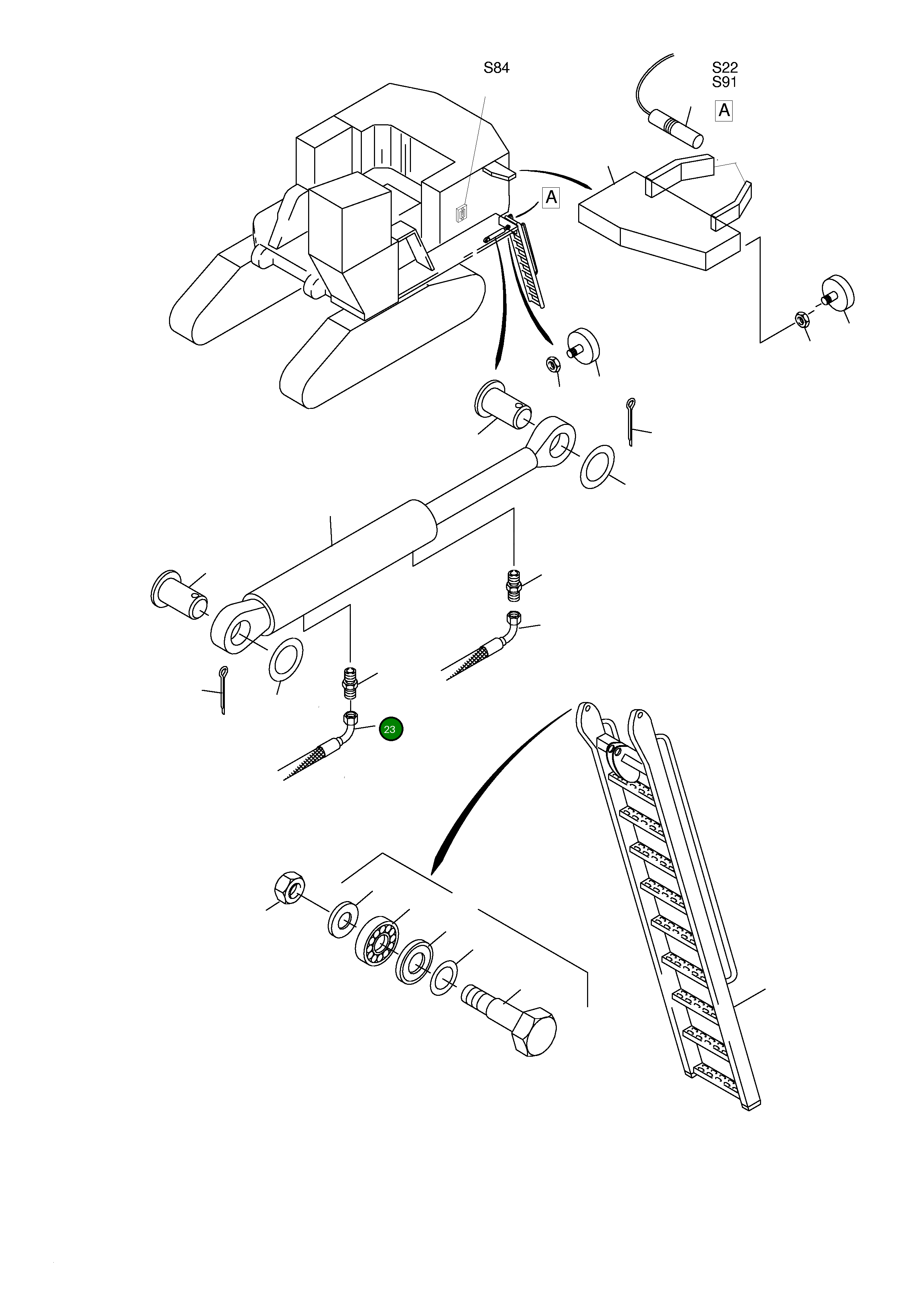 Шланг в сборе DN 10x8200 515 725 98 Komatsu