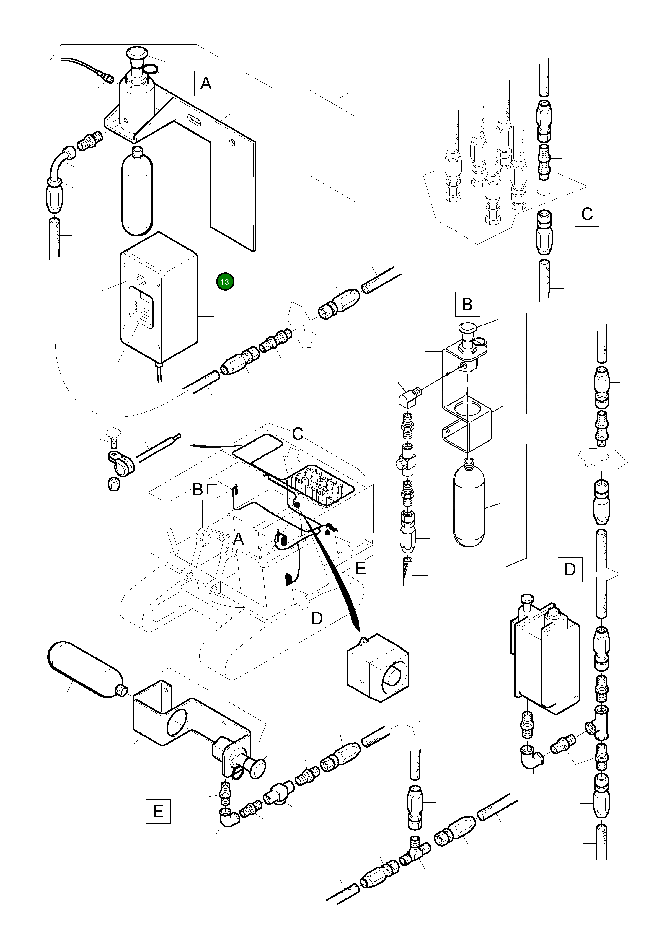 Элемент аккумулятора 765 792 73 Komatsu