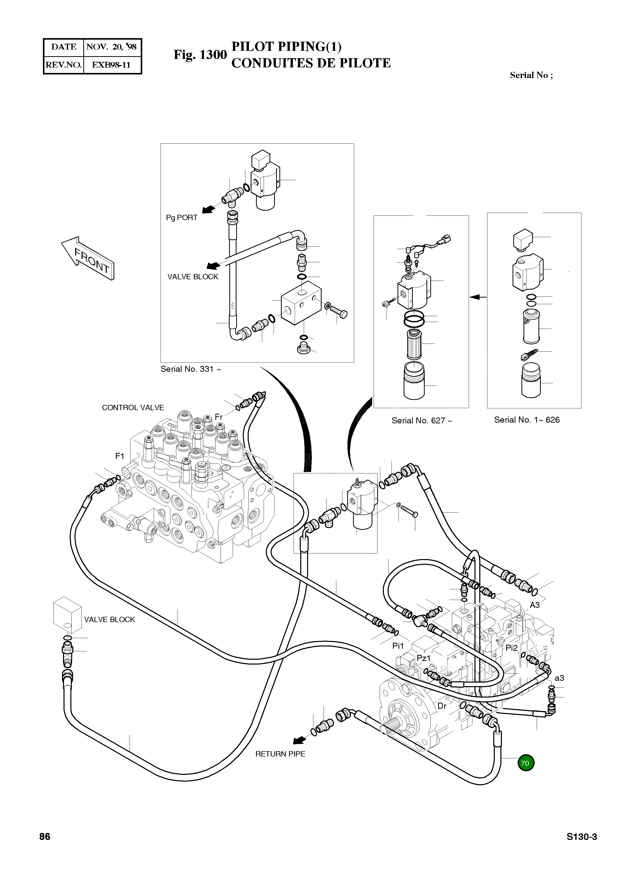 Шланг 1/2. 700L 2184-1096D77 Komatsu