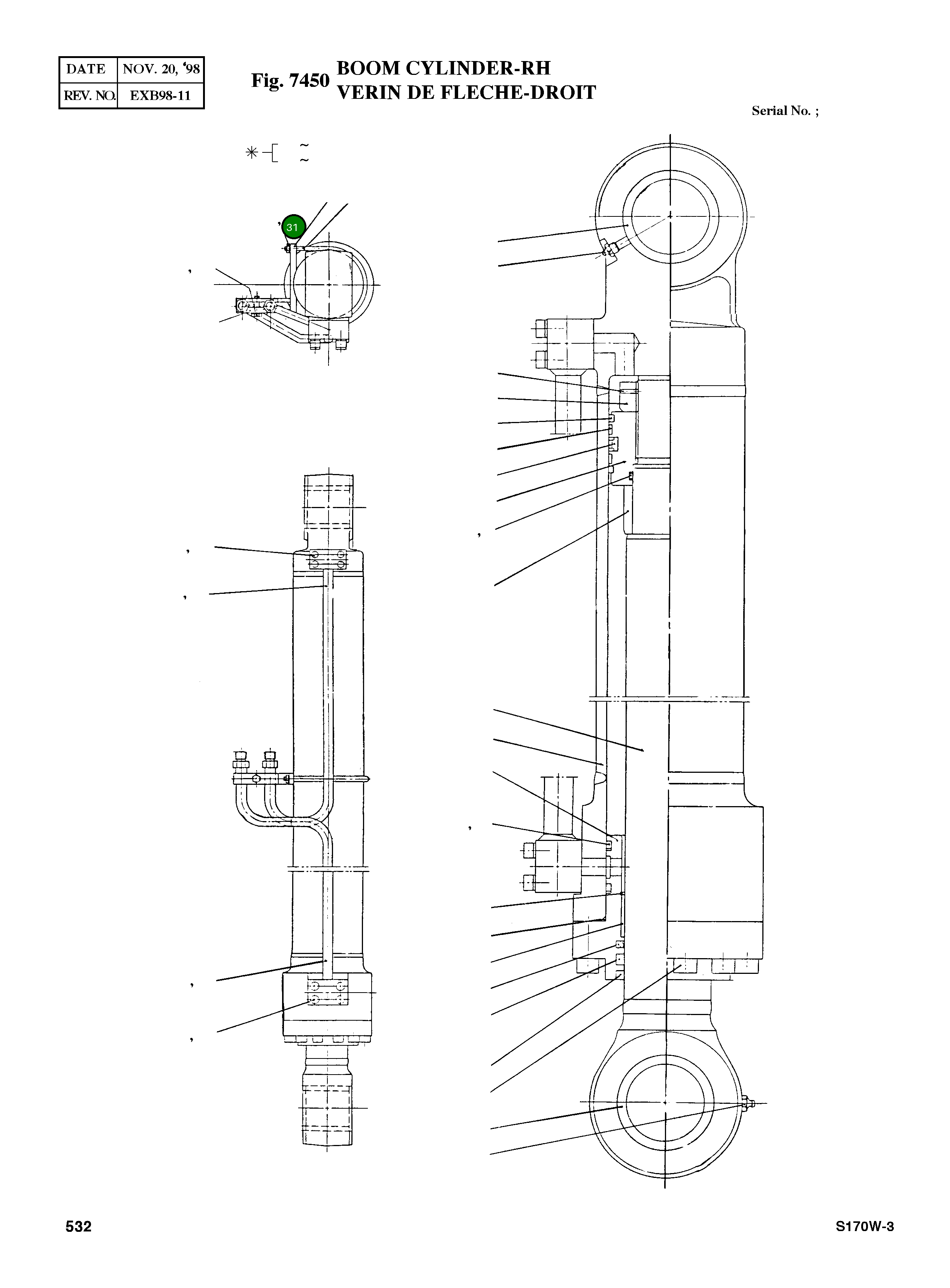 Гайка шестигранная M10X1.5 E2020682 Komatsu