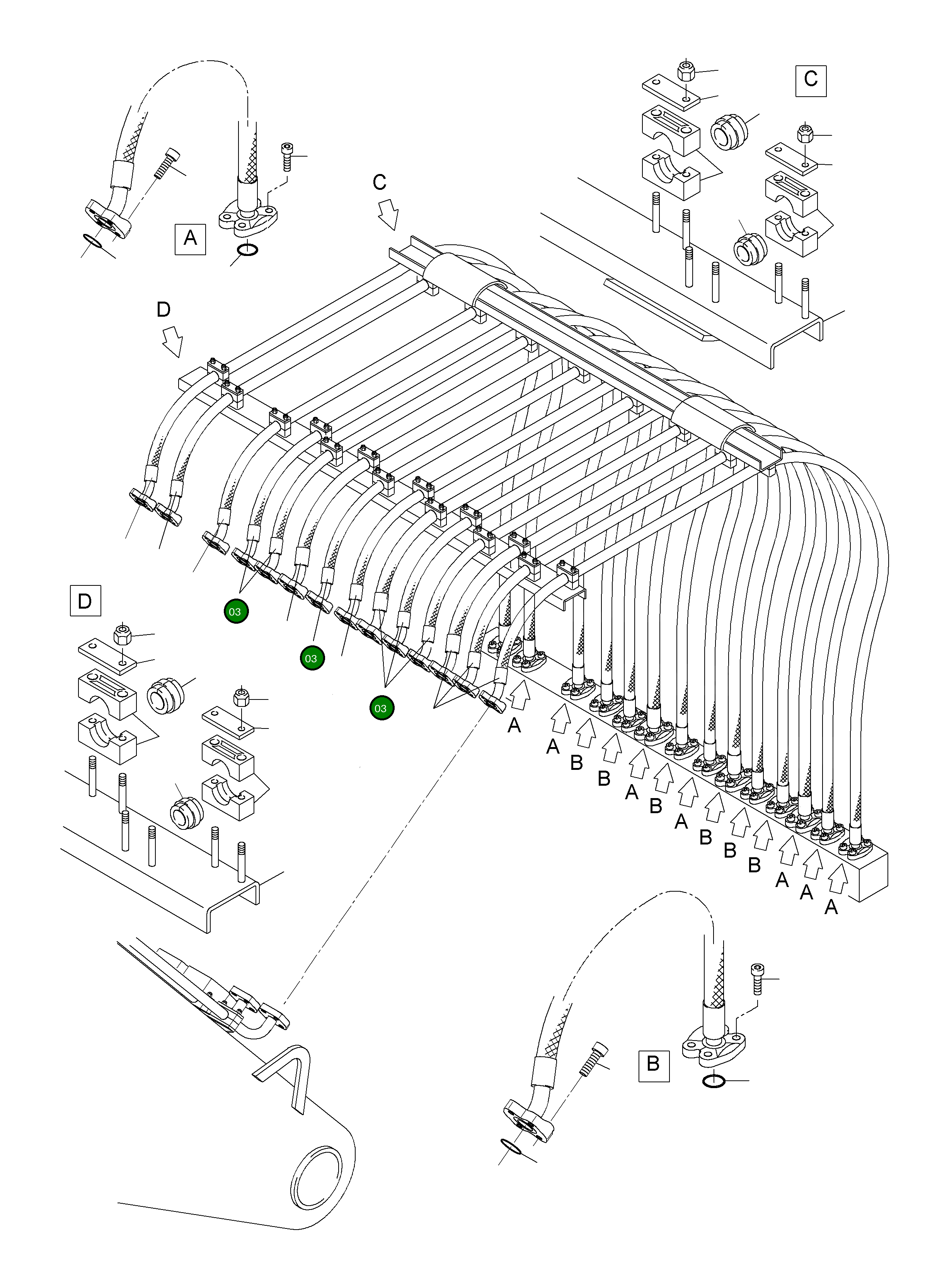Шланг в сборе 40x4500 516 324 98 Komatsu