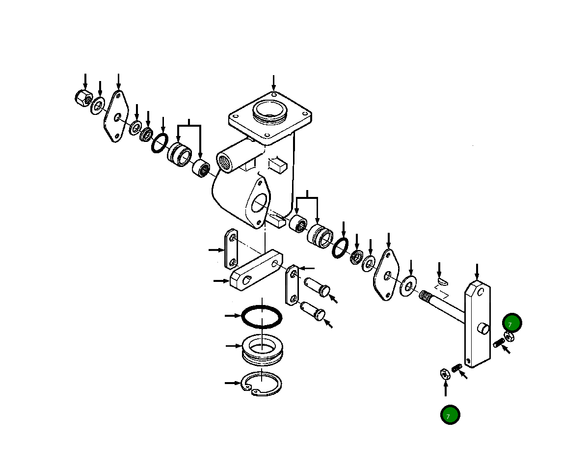 Контргайка тонкая - 1/4NC 114 501 Komatsu