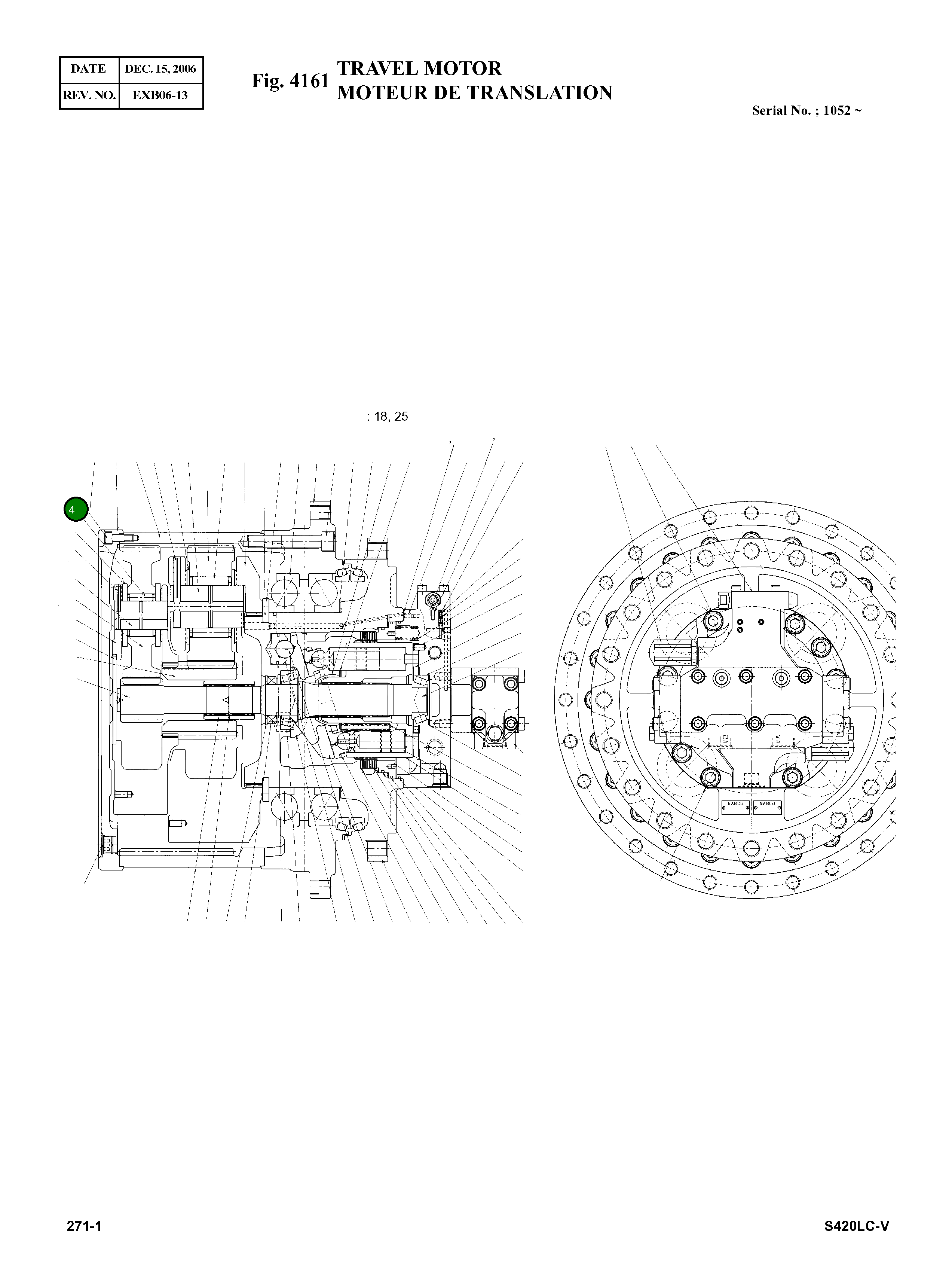Игольчатый подшипник K9005135 Komatsu