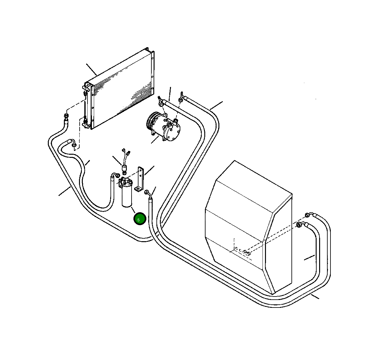 Фильтр-ресивер осушителя 1303 640 H1 Komatsu