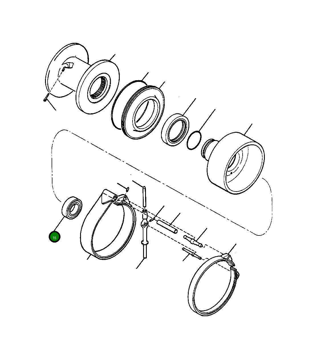 Подшипник барабана 217 641 H1 Komatsu