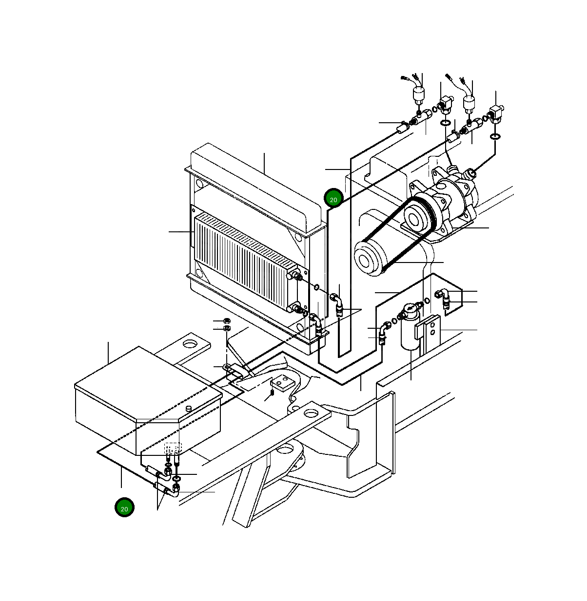 Шланг - 1/2 X 8 FT 1431 741 H1 Komatsu