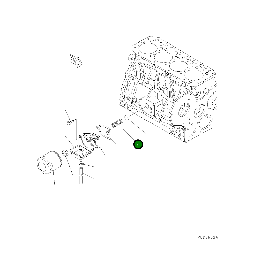 Клапан YM129001-35300 Komatsu