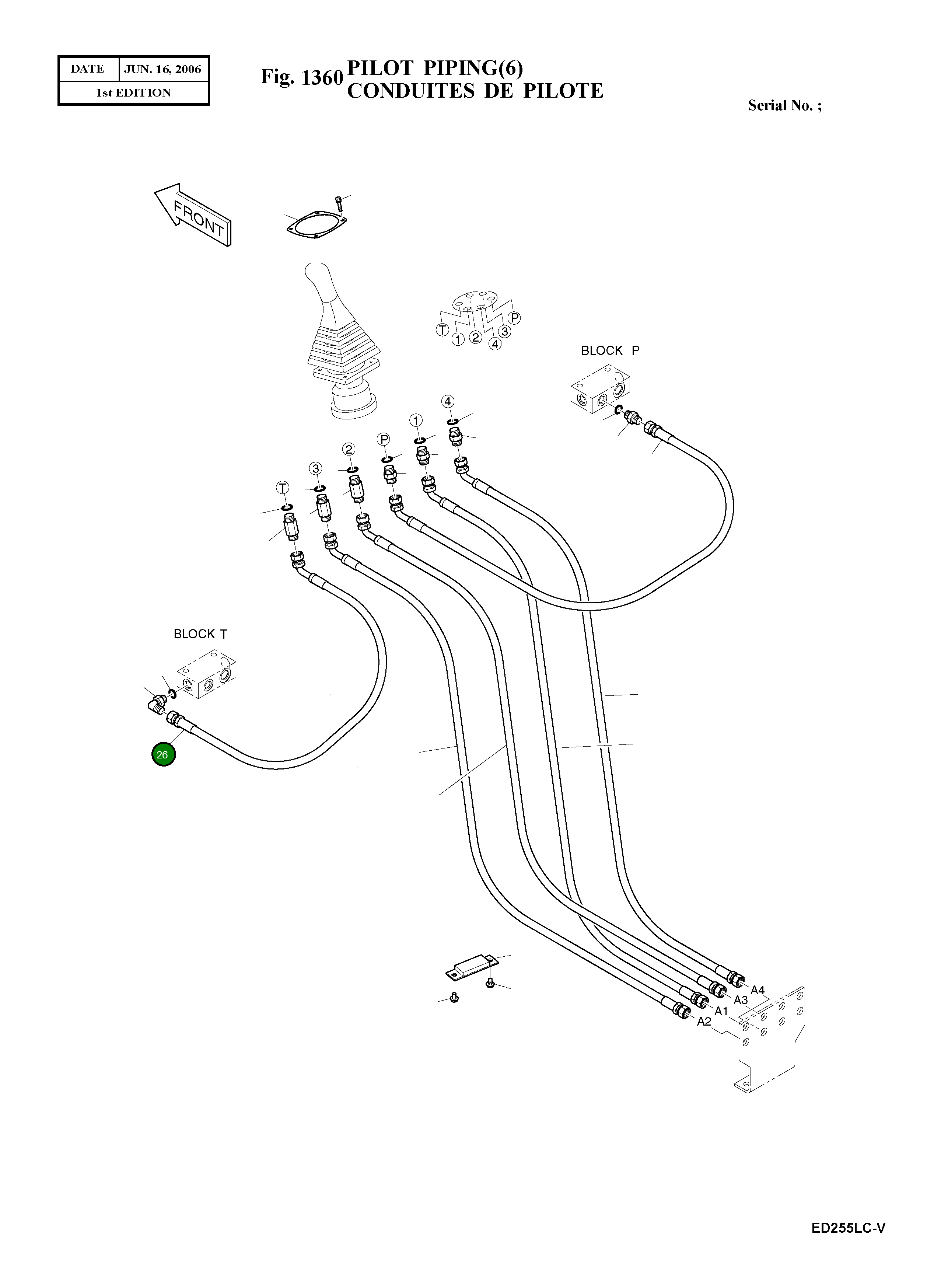 Шланг PF3/8-2050L 2184-1267D10 Komatsu