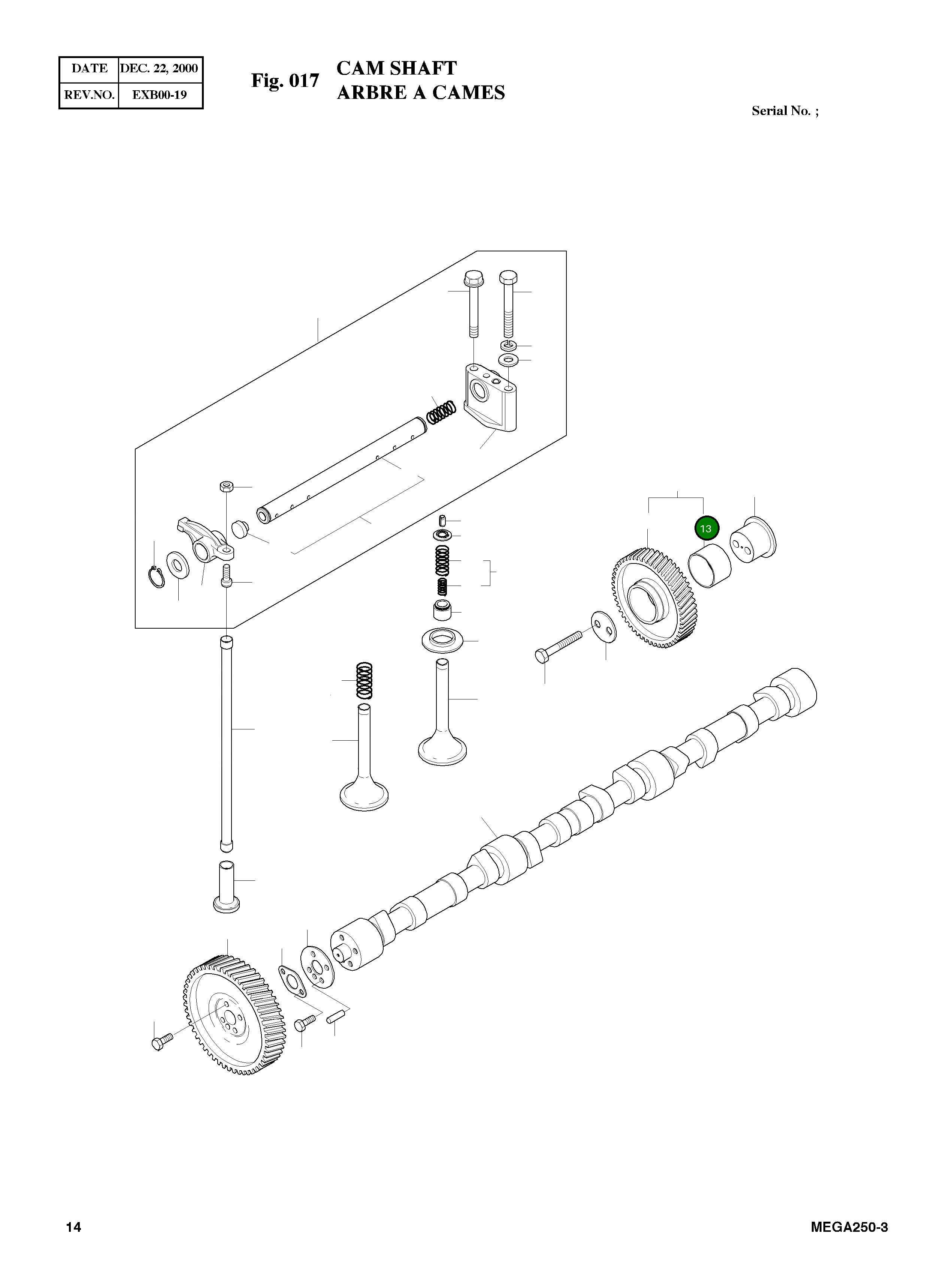 Подшипник холостой шестерни 65.04507-0003A Komatsu