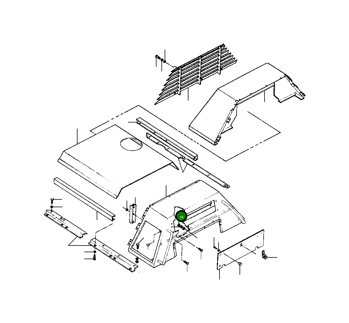 Гайка шестигранная 37 124 Komatsu