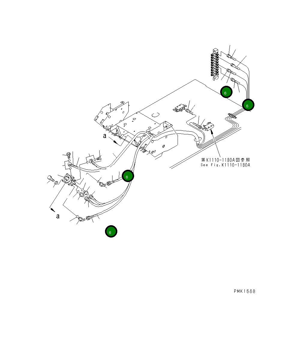 Шланг 1720MM 201-62-73380 Komatsu