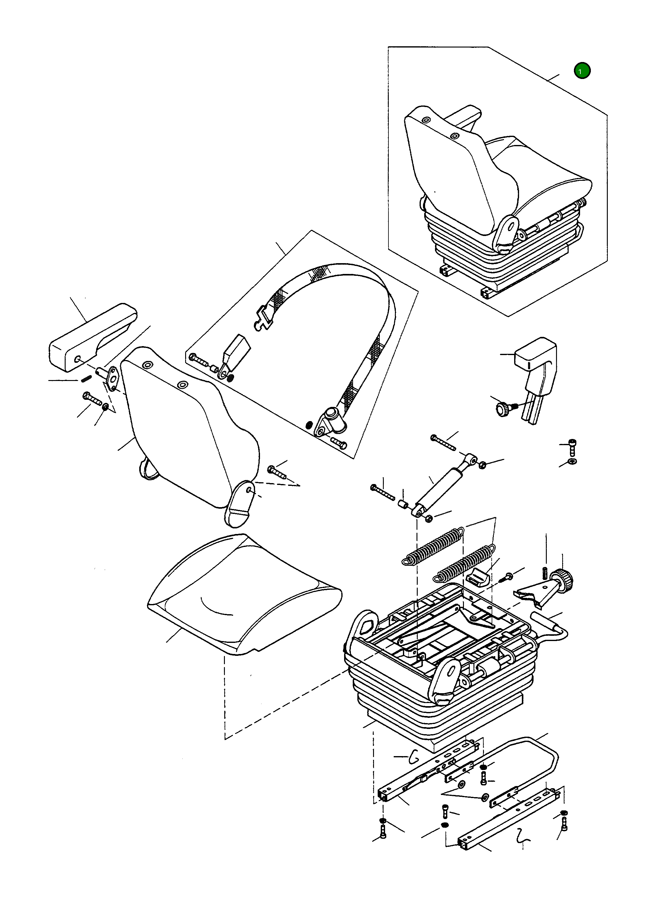 Сиденье 4240920M91 Komatsu