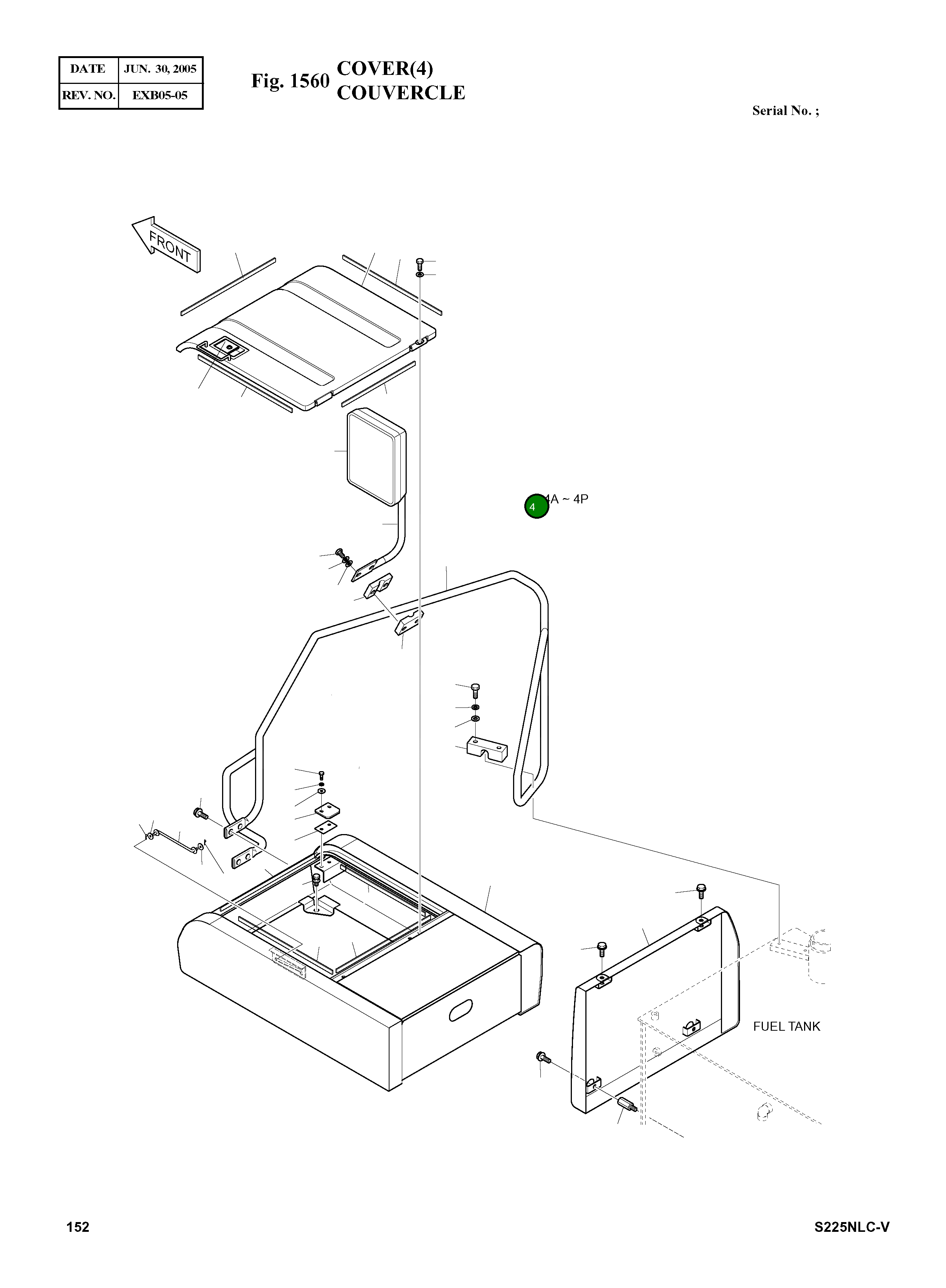 Крышка аккумулятора в сборе 621-02457C Komatsu