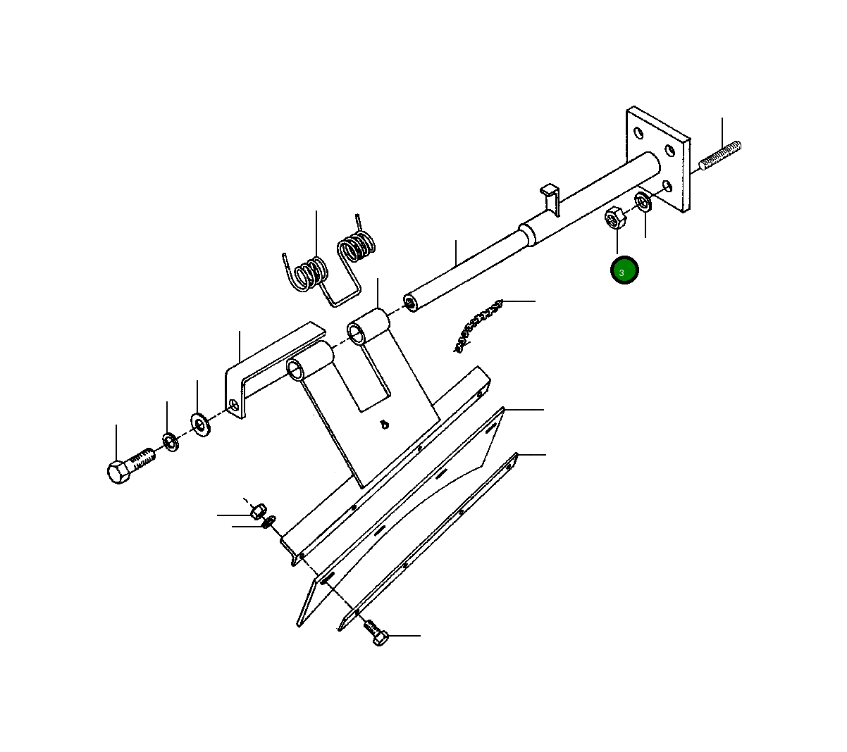 Гайка шестигранная 44 870 Komatsu