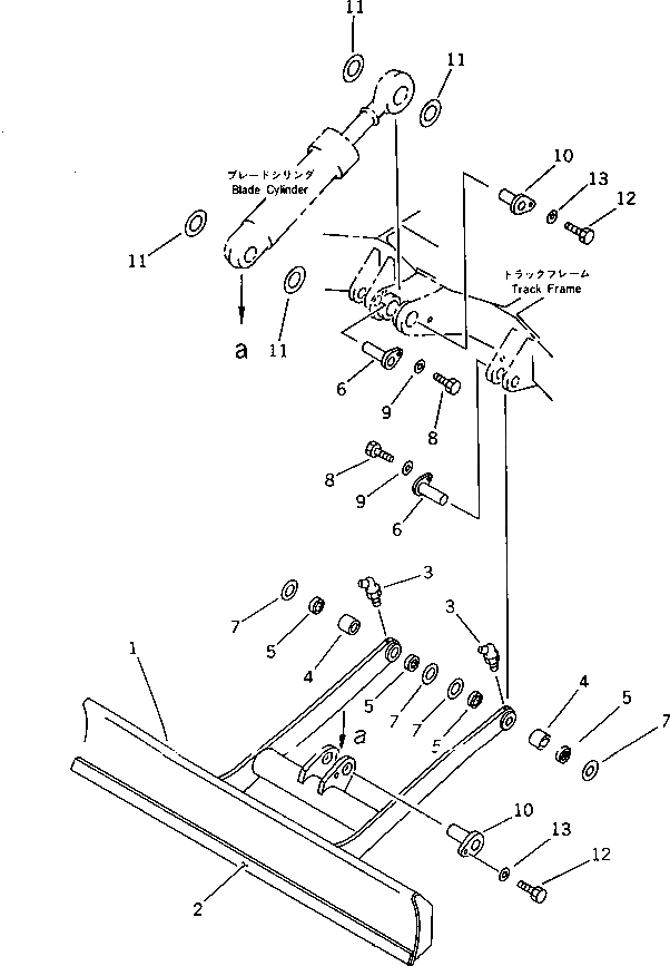 Палец гидроцилиндра отвала (группа) 20S-71-X1300 Komatsu