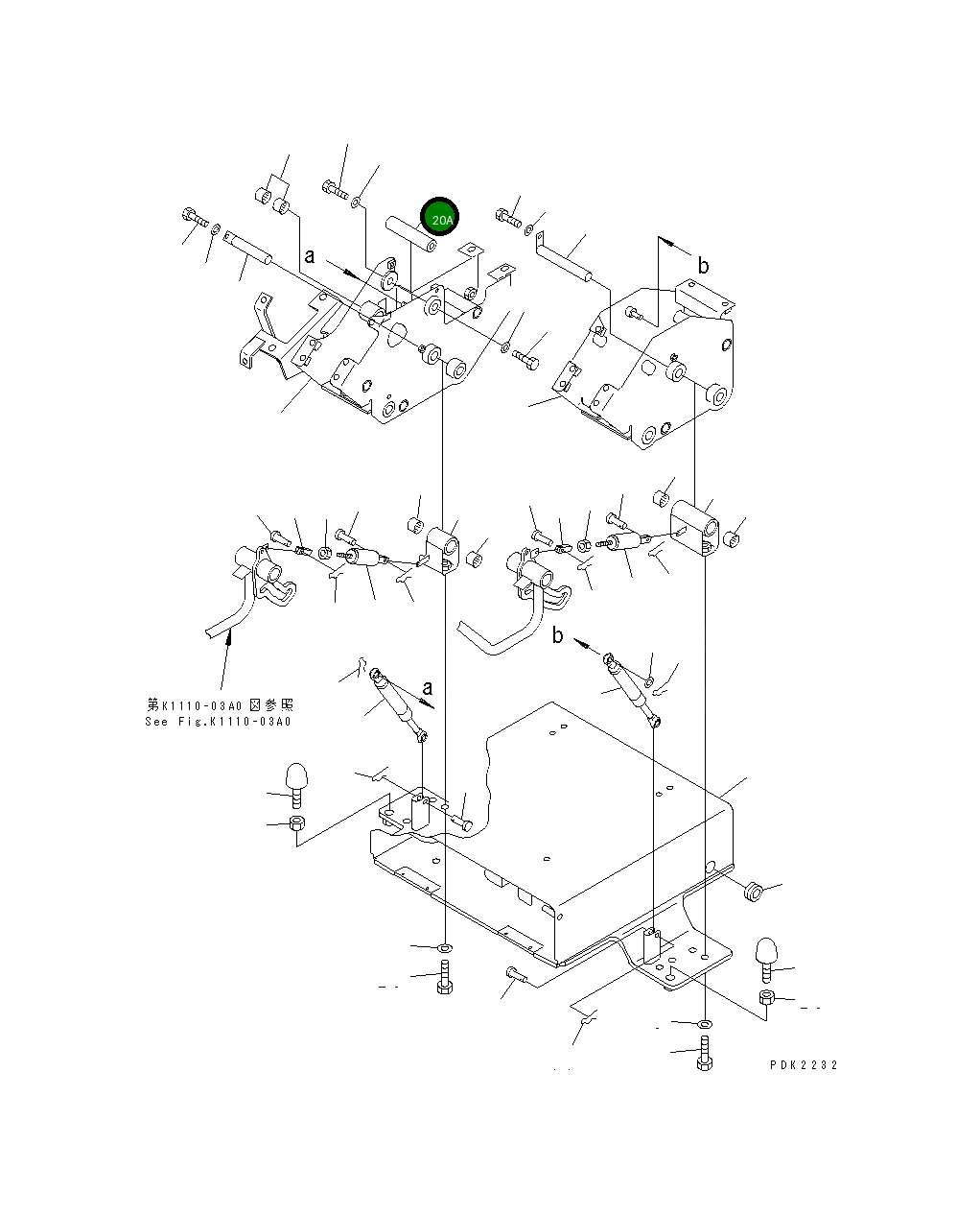 Штанга (для 1 навесного оборудования и PAT) 20T-910-8710 Komatsu