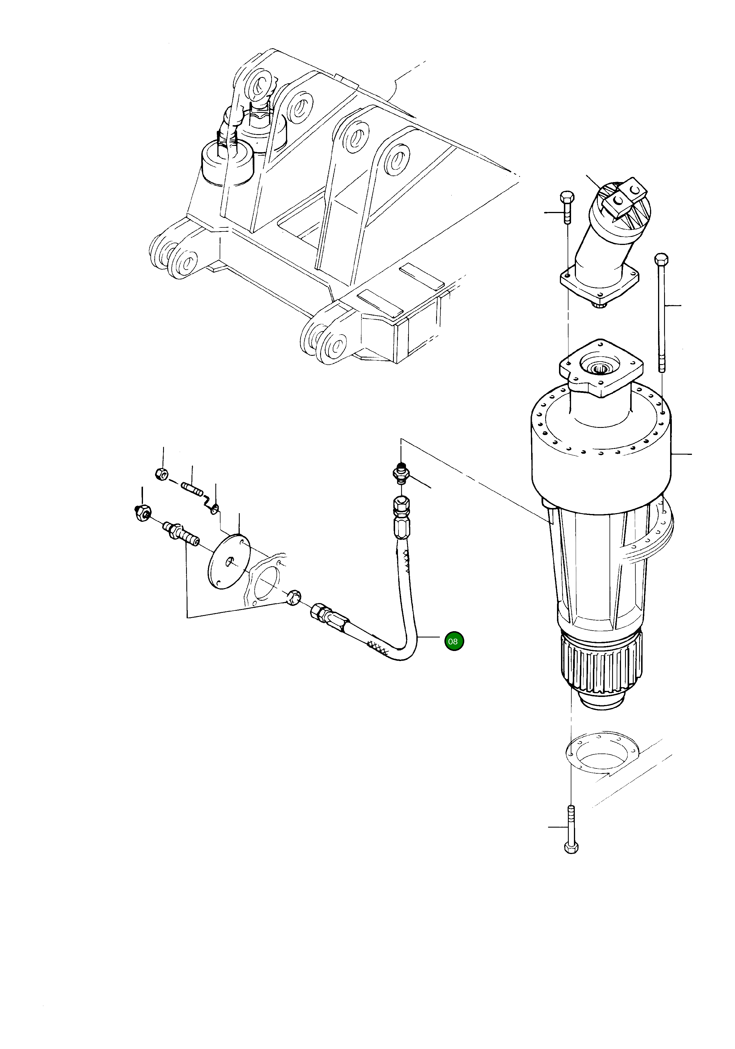 Шланг в сборе DN 25x620 513 598 98 Komatsu