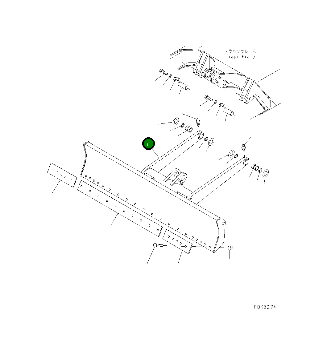 Отвал в сборе 21W-71-00031 Komatsu