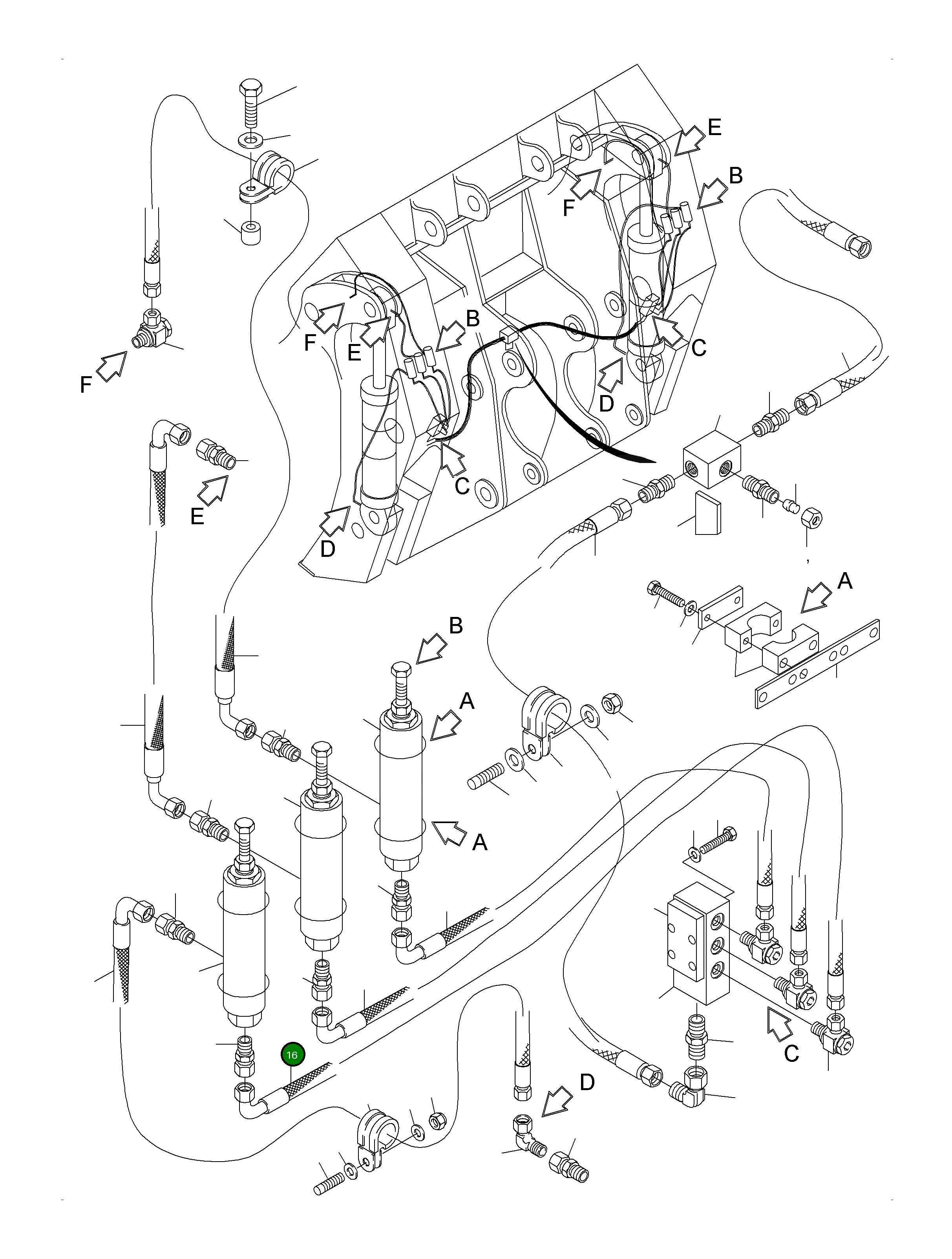 Шланг в сборе DN 08x 720 941 707 40 Komatsu