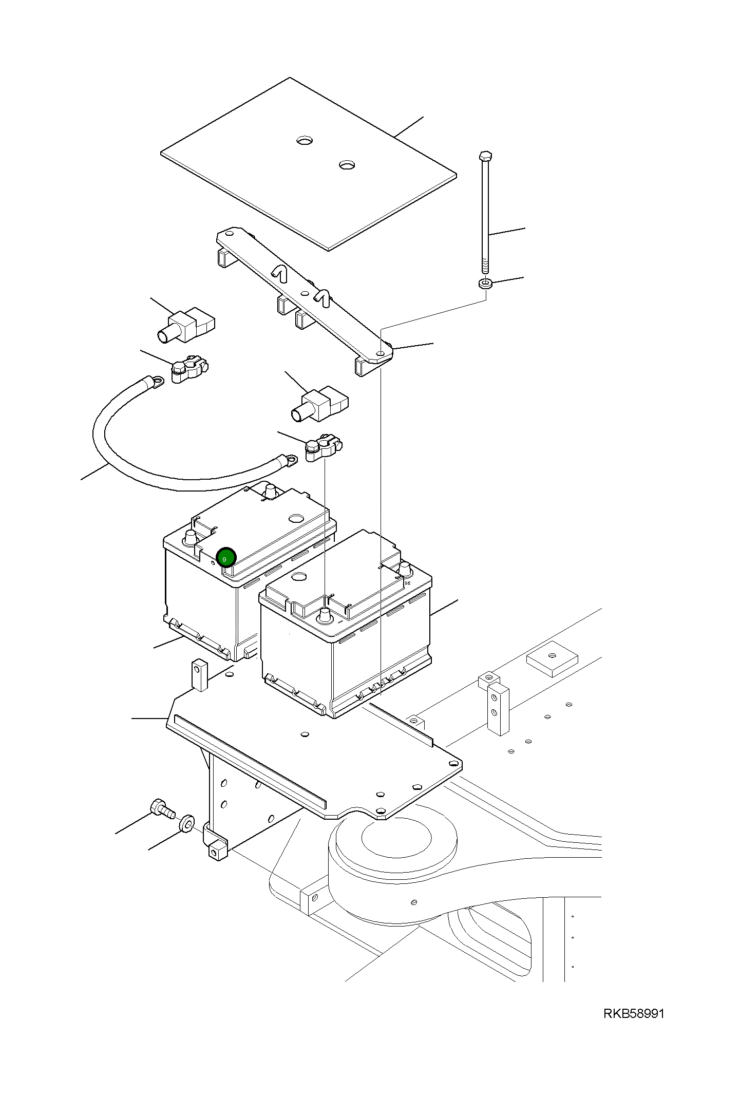 Кабель аккумулятора 21W-06-R1340 Komatsu