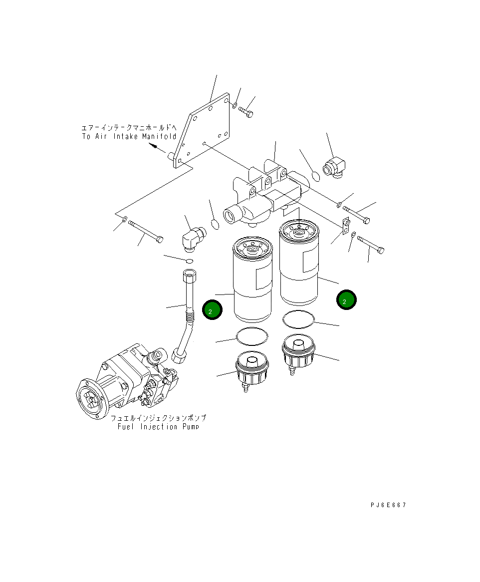 Фильтр в сборе 600-311-3240 Komatsu