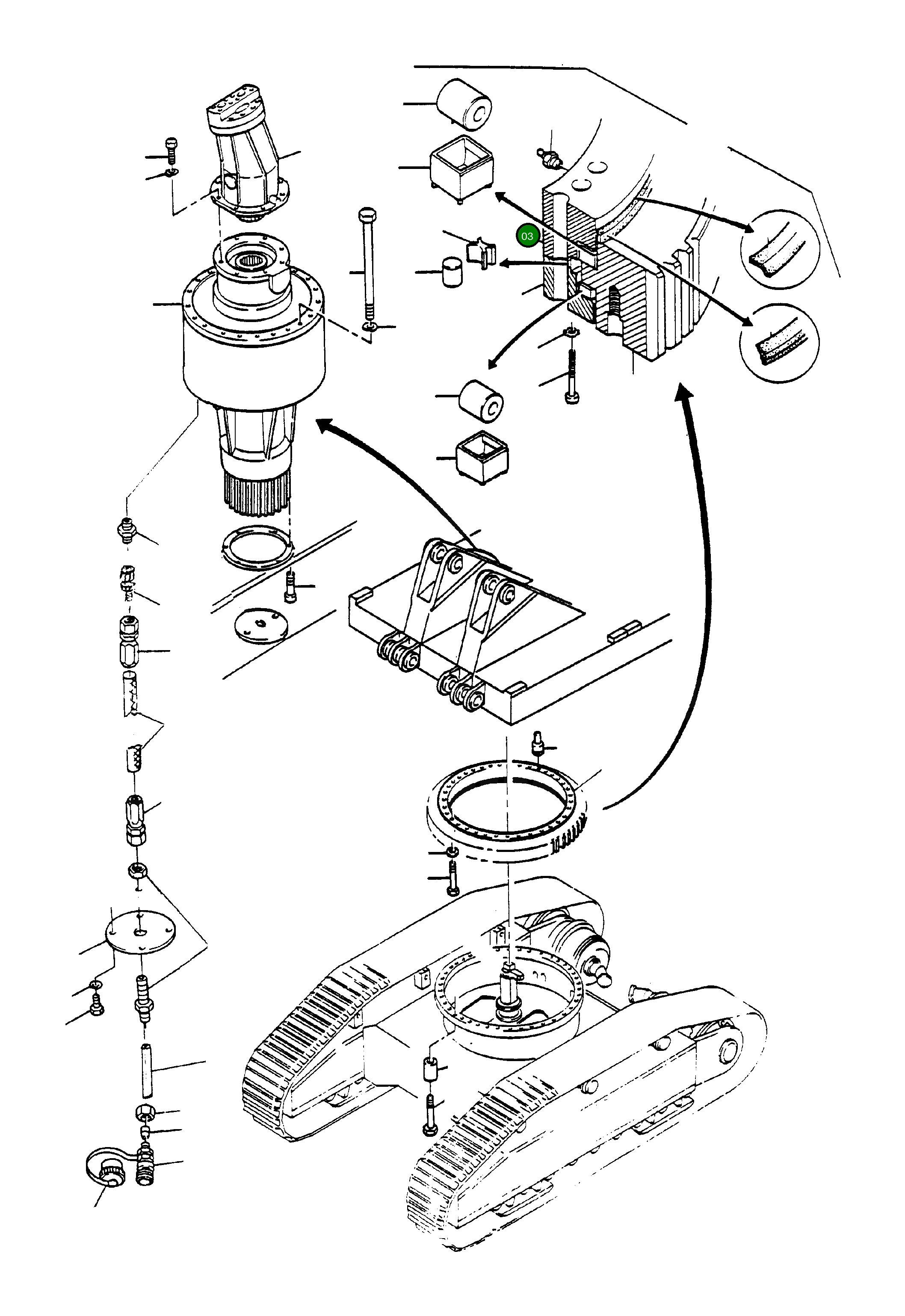 Обойма подшипника (не обслуживается в полевых условиях) 445 945 40 Komatsu