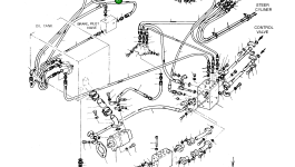 Шланг 3/8". 1/4"BANJO. 2100L. 3/8"PF 4184-9432E Komatsu