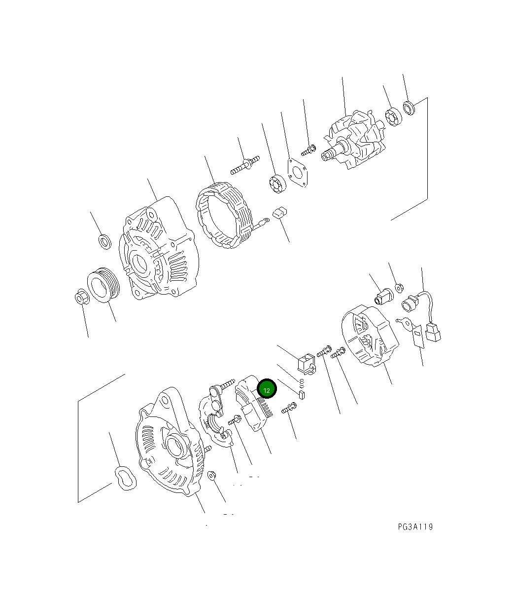 Щётка ND021660-0510 Komatsu