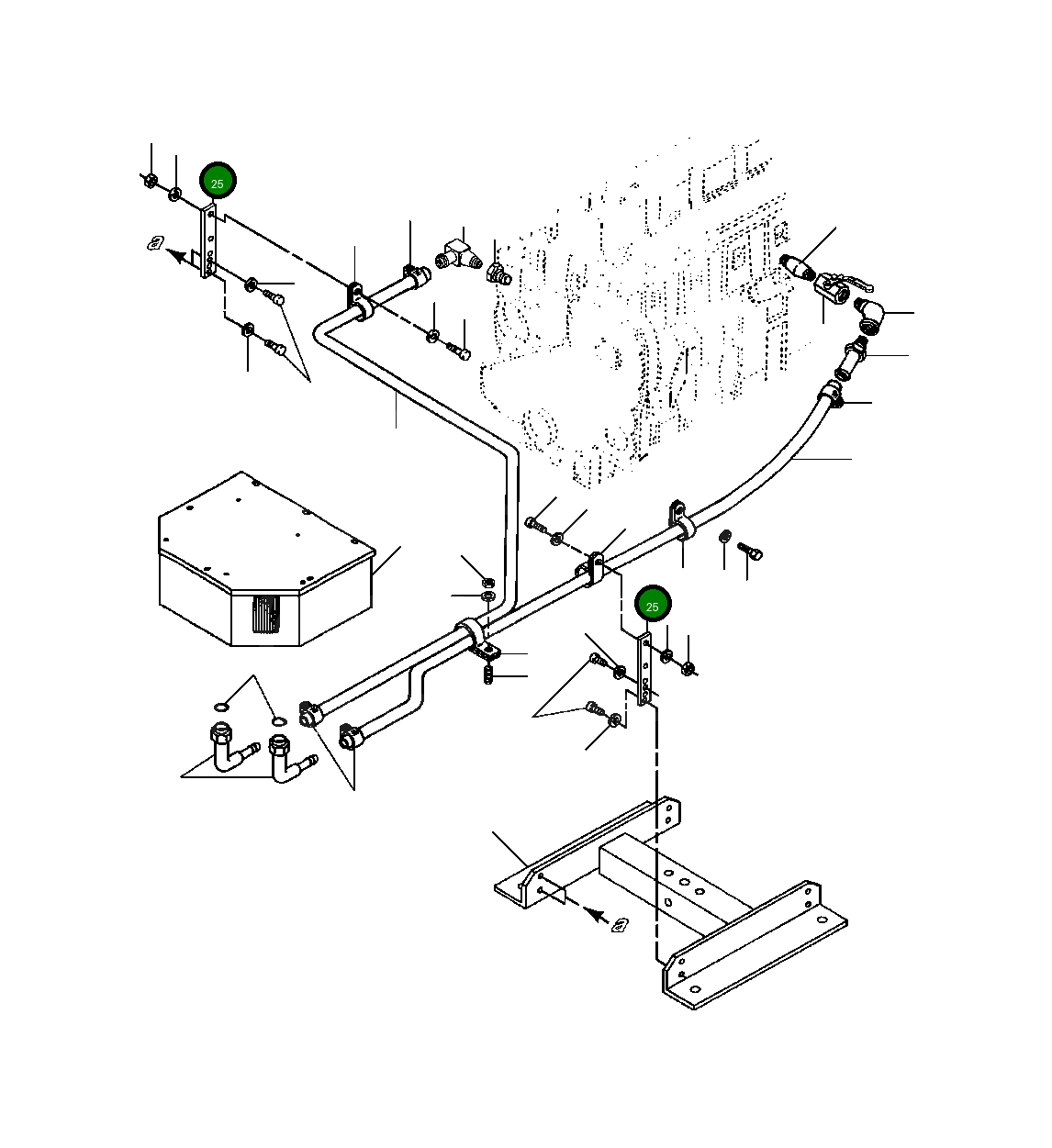 Прижимная штанга шланга 1435 077 H1 Komatsu