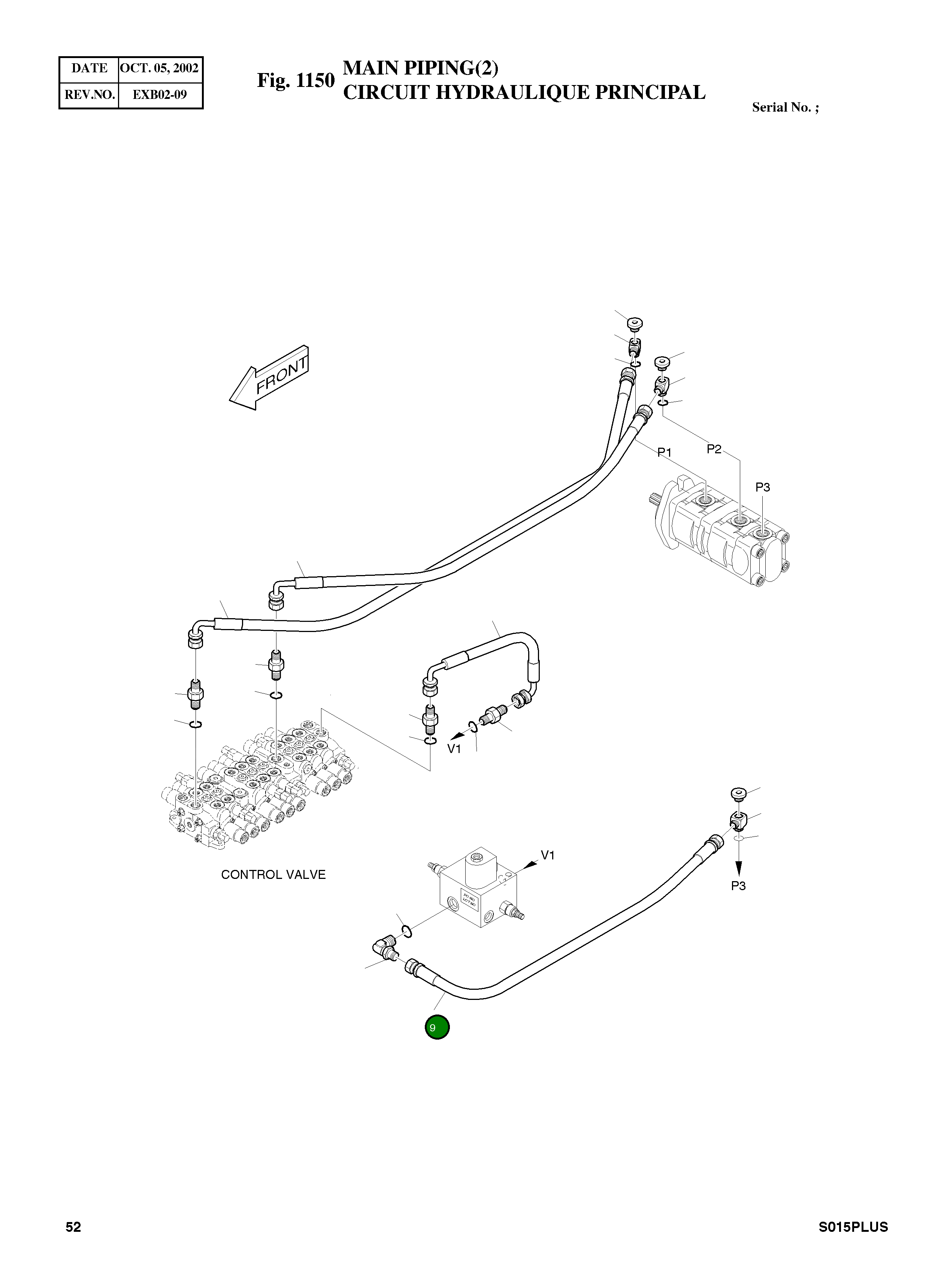 Шланг PF3/8-790L 2184-1026D454 Komatsu