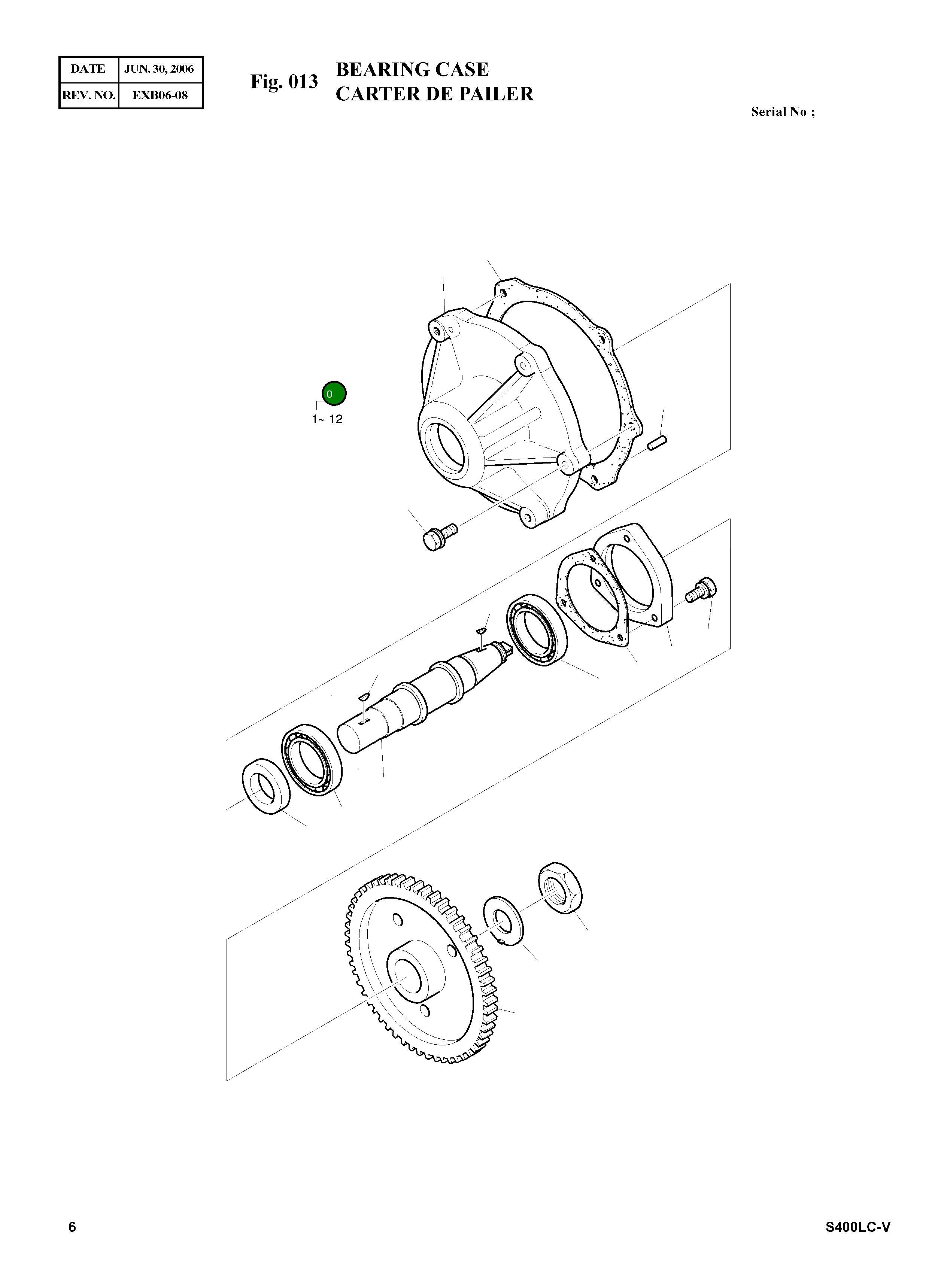 Корпус подшипника в сборе 65.11301-7010D Komatsu
